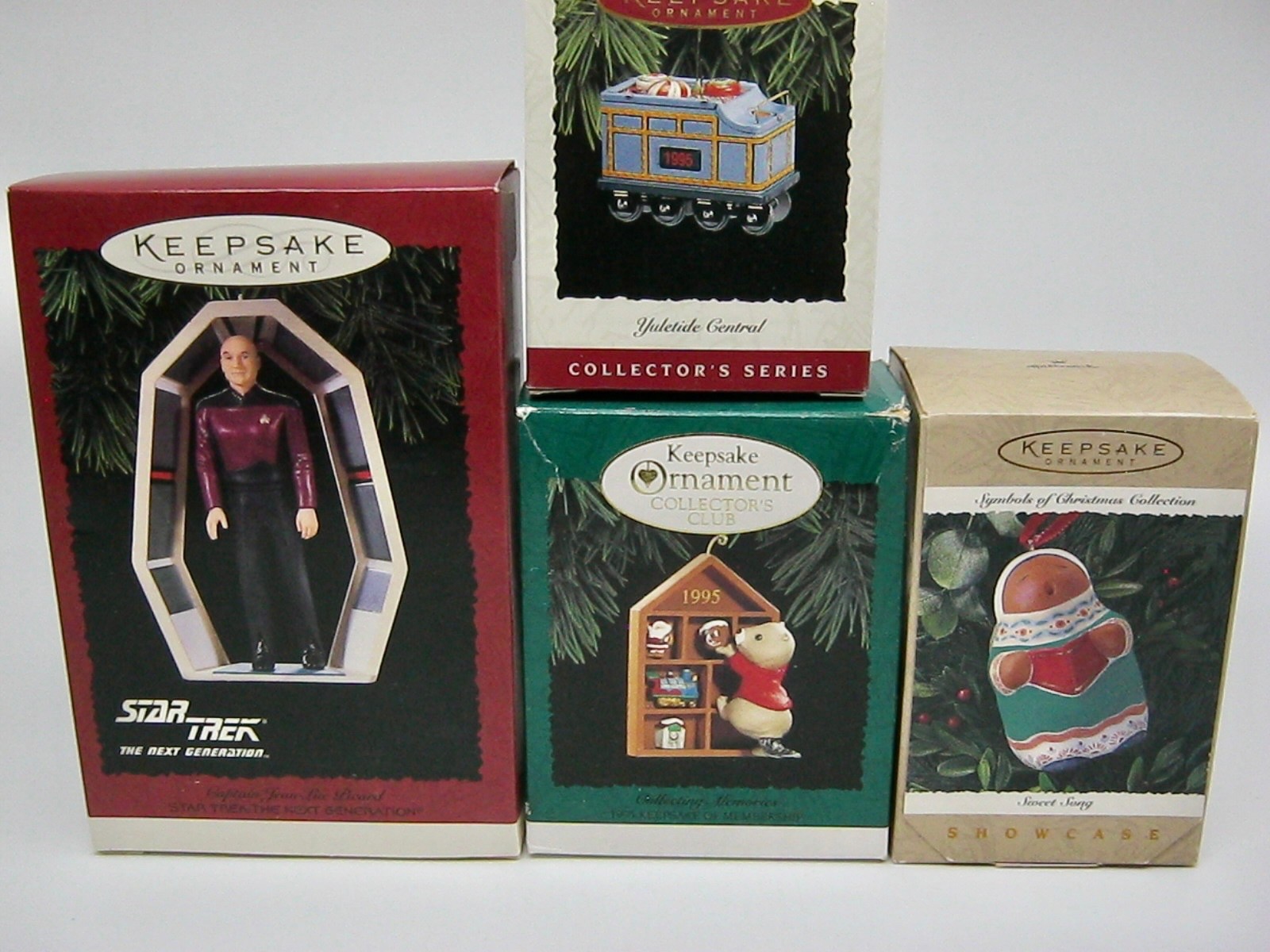 4 Hallmark Vintage 1995 Christmas Ornaments Original Boxes w/Price Tabs Keepsake 4 Hallmark Vintage 1995 Christmas Ornaments Original Boxes w/Price Tabs Keepsake