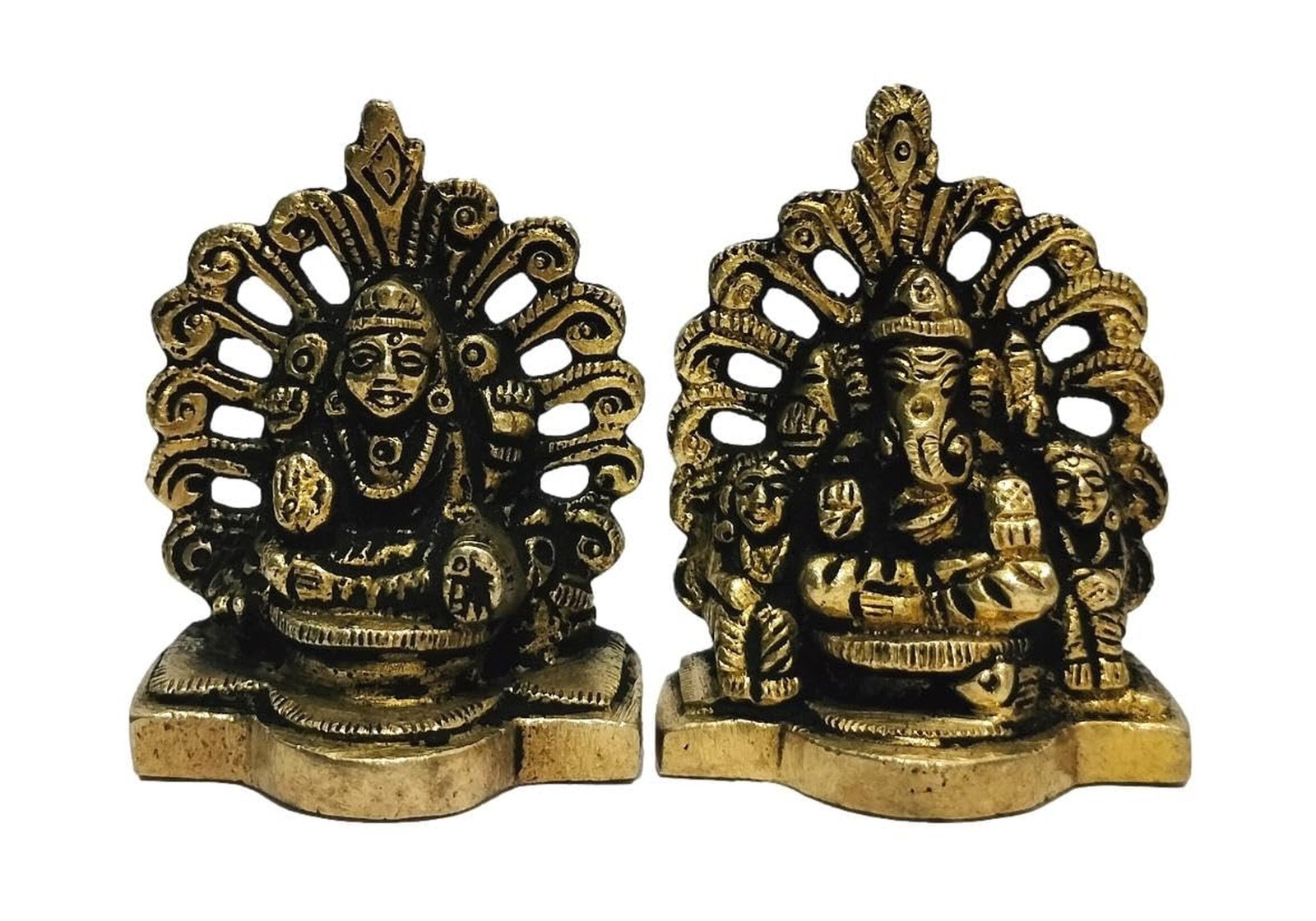 athizay Laxmi Ganesha Brass Idol Statues for Temple Home Decoration Antique G... athizay Laxmi Ganesha Brass Idol Statues for Temple Home Decoration Antique G...
