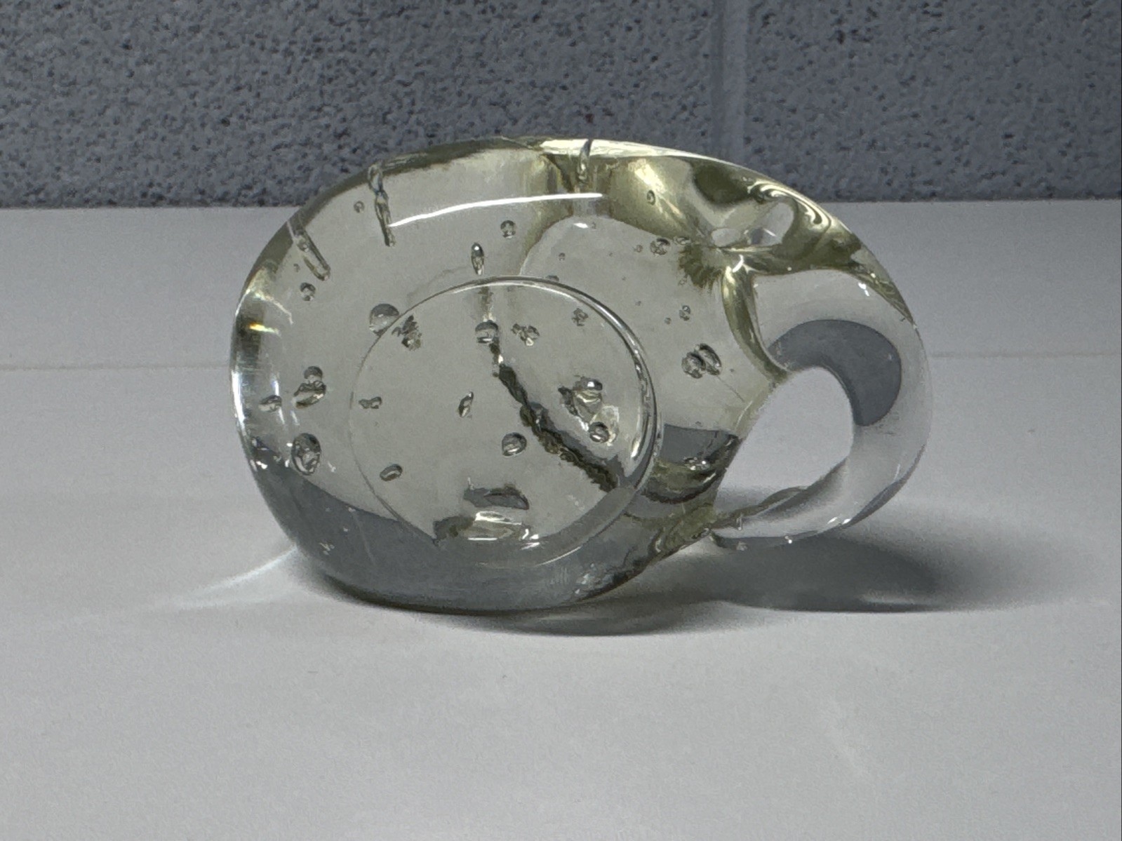 Elephant Paperweight Action International LTD. Clear Glass Elephant Paperweight Action International LTD. Clear Glass
