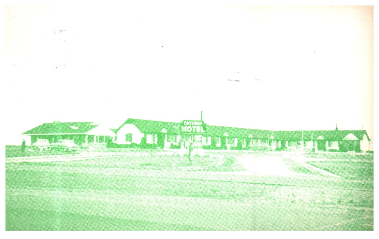 Merrillville IN Gateway Motel US 30- 1953 Vintage Chrome Postcard-L2-174