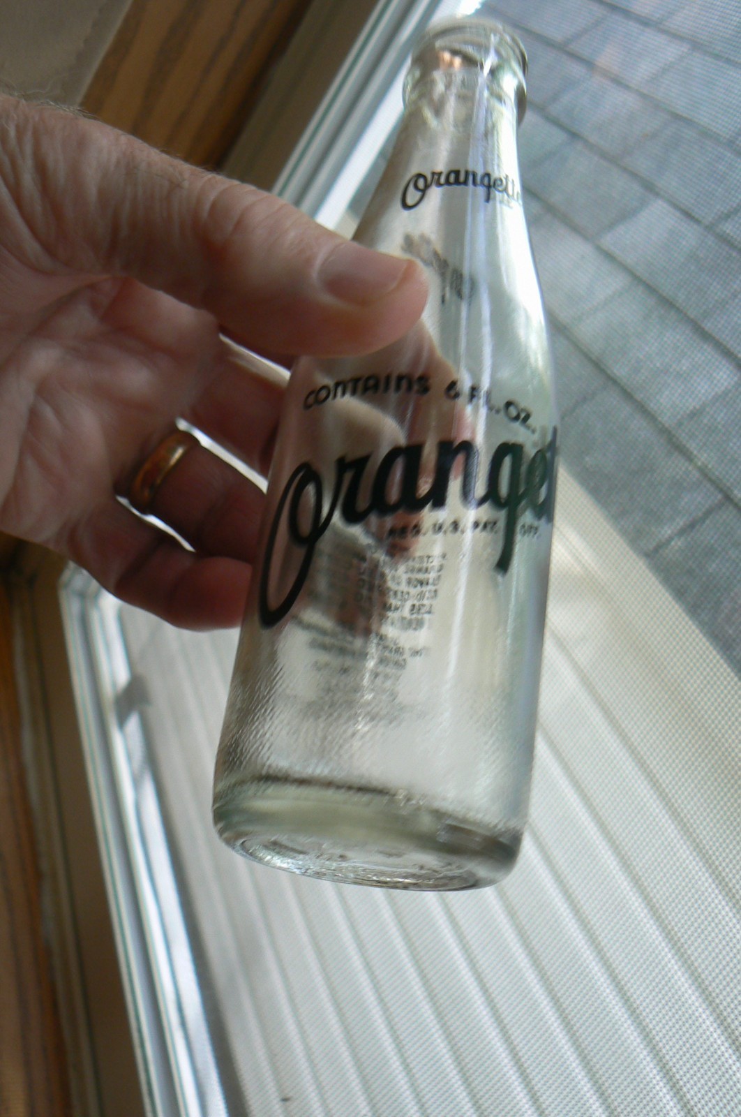 RARE LIKE MINT 1947 Vintage Orangette Soda Bottle FROM FREMONT, OHIO