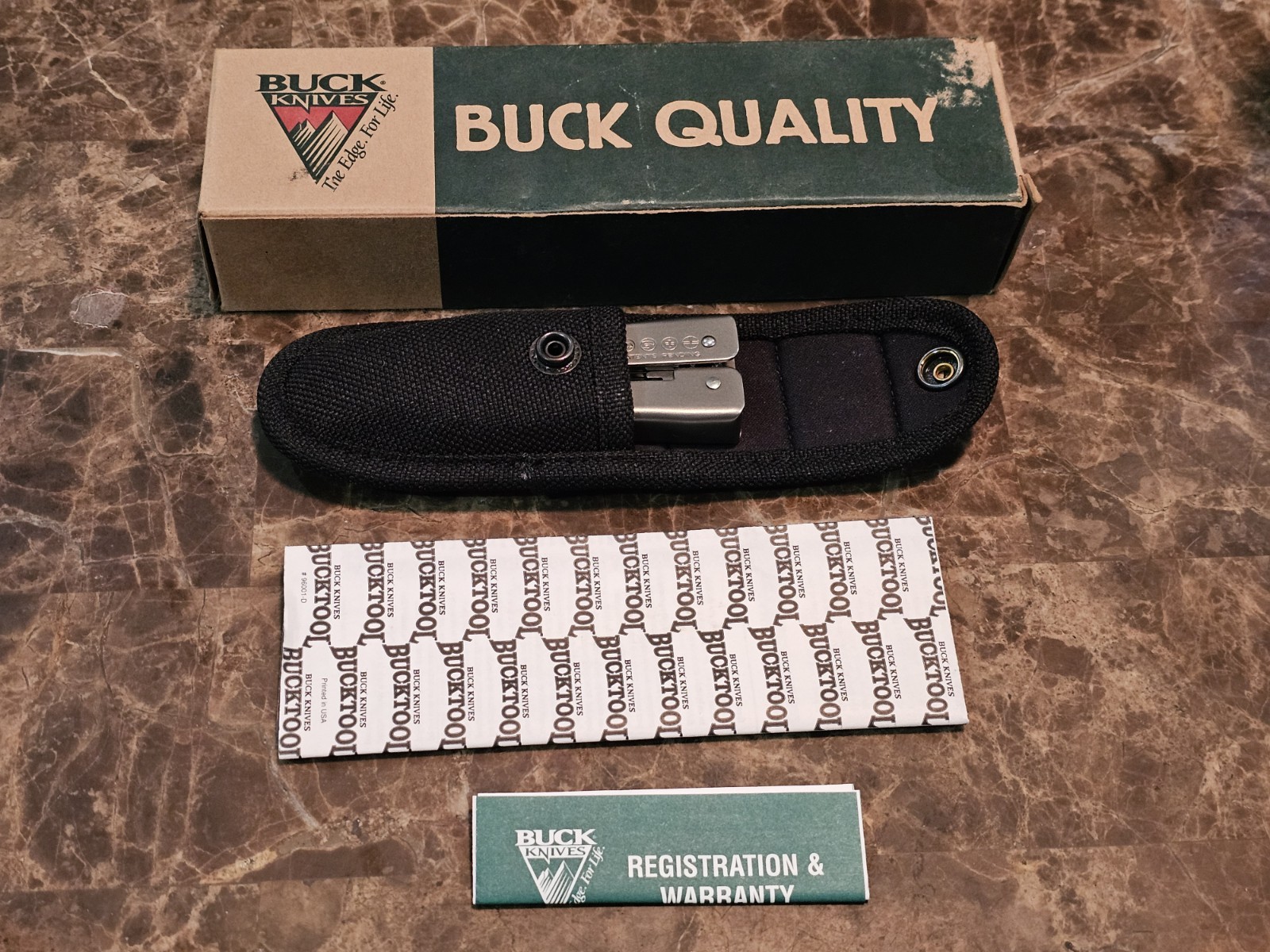 New Vintage Buck 360 BuckTool Multi-Tool w Sheath USA 1996 First Run RARE In Box