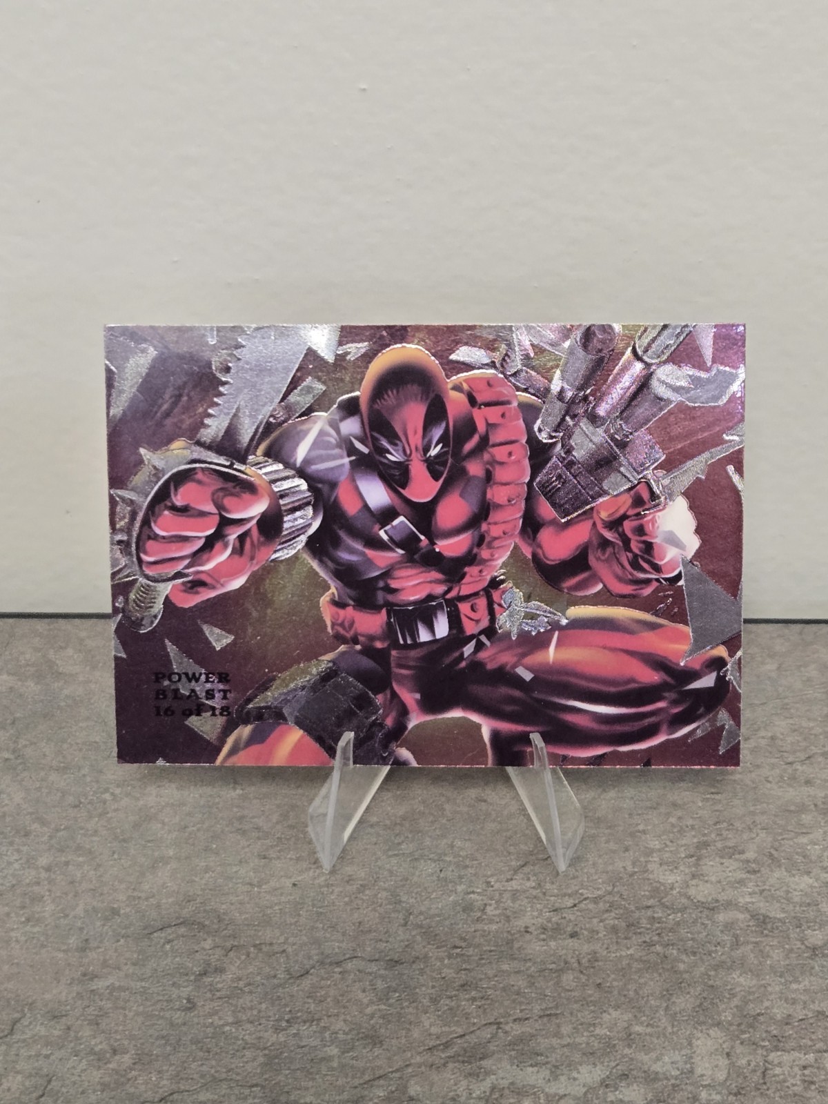 Fleer 1994 Flair Marvel Deadpool Power Blast Insert #16 of 18 Trading Card
