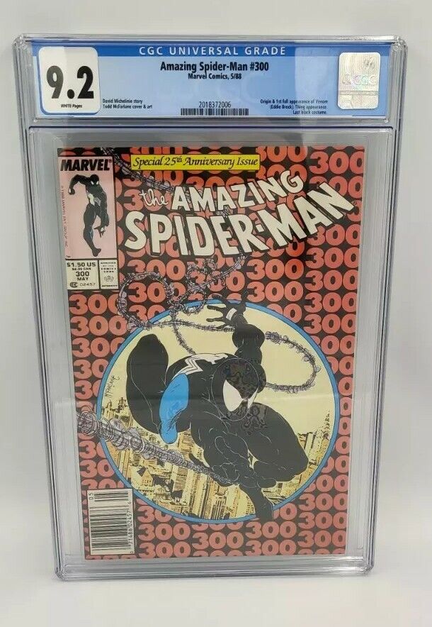 Newsstand 1st App Venom - The Amazing Spider-Man 300 CGC 9.2 1988 NM White Case
