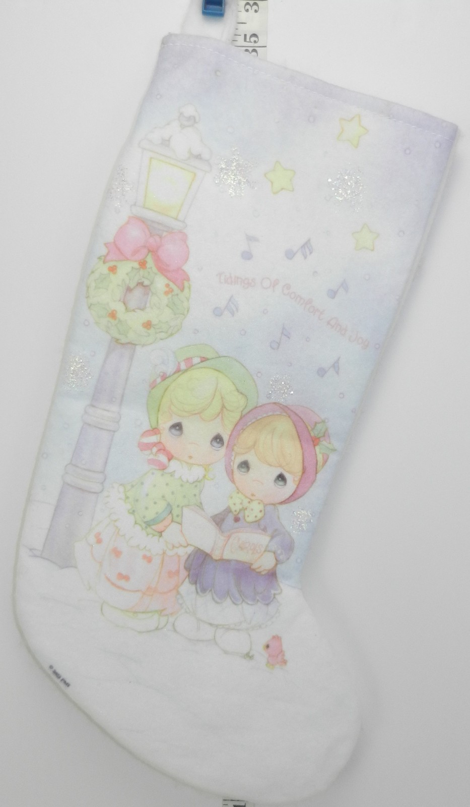 ©2008 Precious Moments Printed Christmas Stocking 'Tidings of Comfort and Joy'
