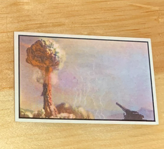 Rare 1954 Bowman Power For Peace #24 Atomic Cannon Test EX-NM High Grade
