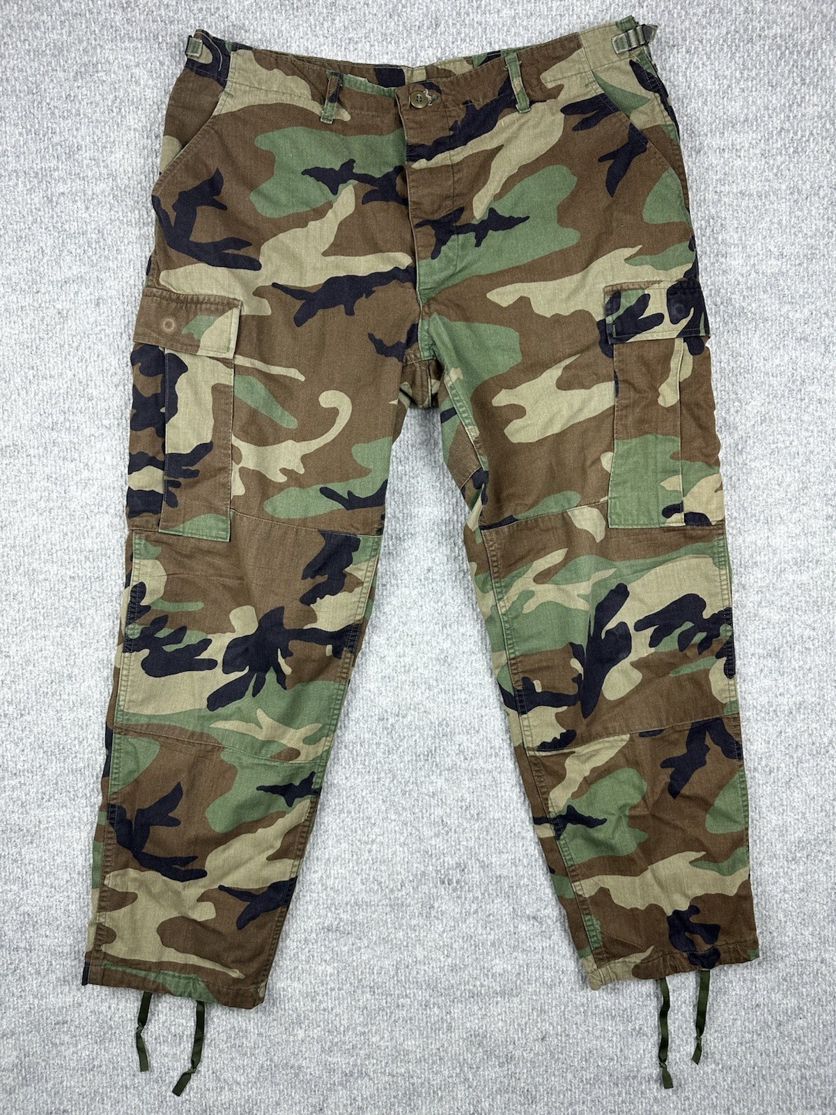 Vintage 90s USGI Woodland Camo BDU Cargo Pants Large Short 35-39 Military Vintage 90s USGI Woodland Camo BDU Cargo Pants Large Short 35-39 Military
