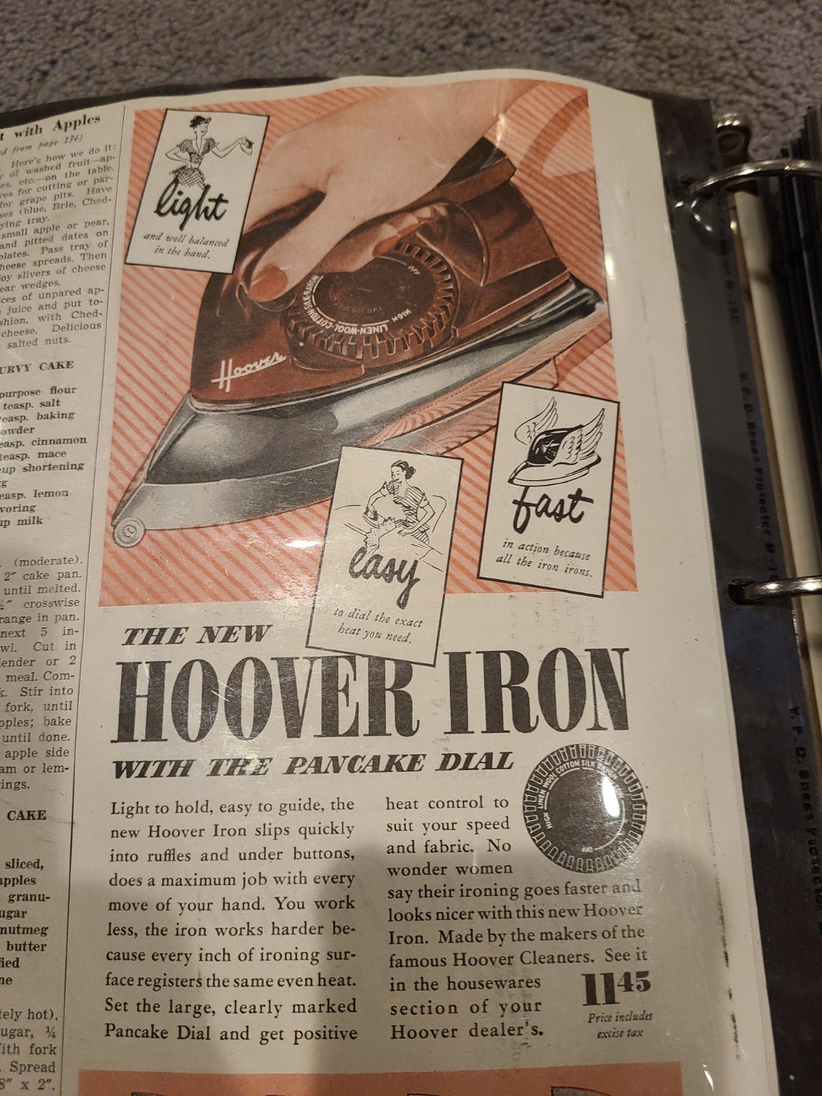 Vintage 1948 HOOVER Iron Ironing Christmas Holiday Gift Ephemera 40\'s Print Ad