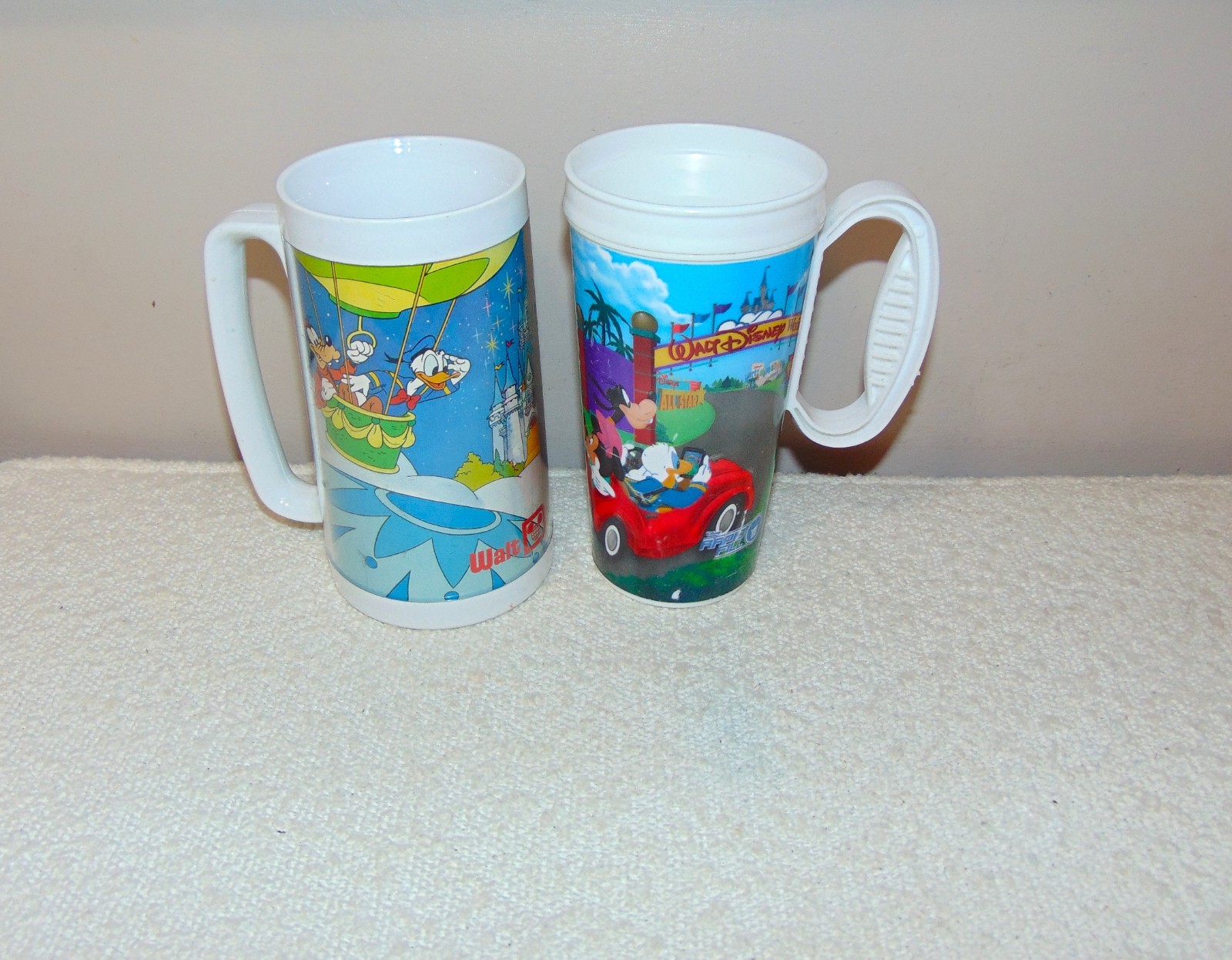Vintage Thermo-Serv Walt Disney World Rapid Fill Refillable Cups Mug Plastic