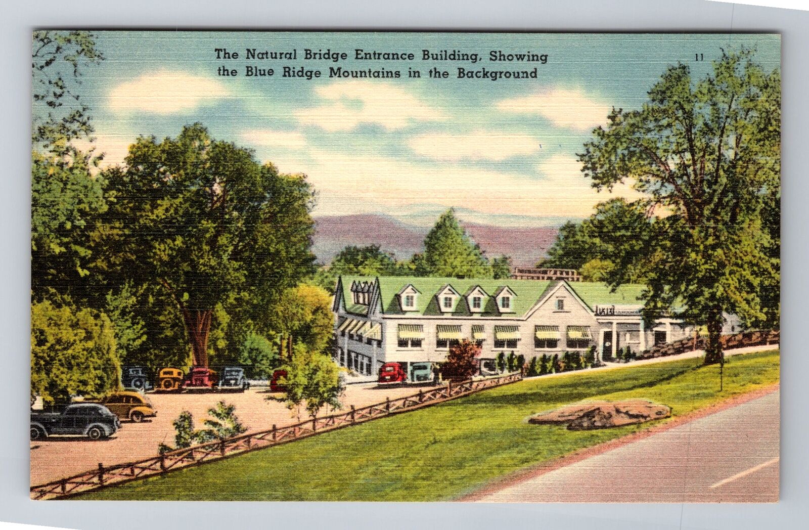 Natural Bridge VA-Virginia, Entrance Blue Ridge Mountains, Vintage Postcard