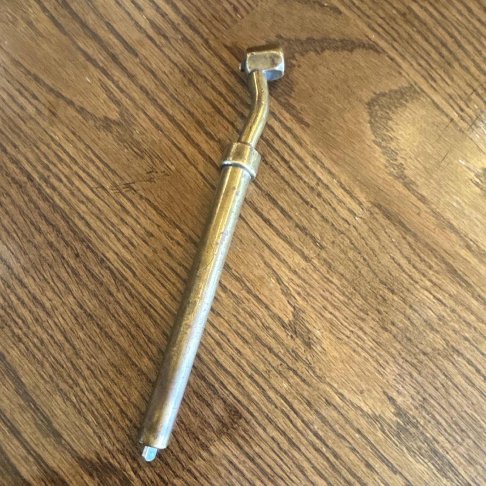 Vtg  1909-1930s Brass Schrader & Sons, Brooklyn, NY Tire Pressure Gauge, WORKS