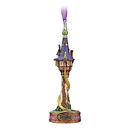 Disney Store Tangled Rapunzel's Tower Castle Sketchbook Christmas Ornament NEW