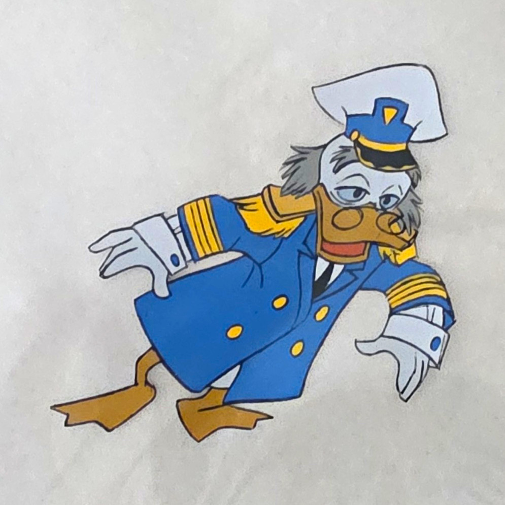 Walt Disney Studio Mediterranean Cruise 1964 Ludwig Von Drake Animation Cel COA