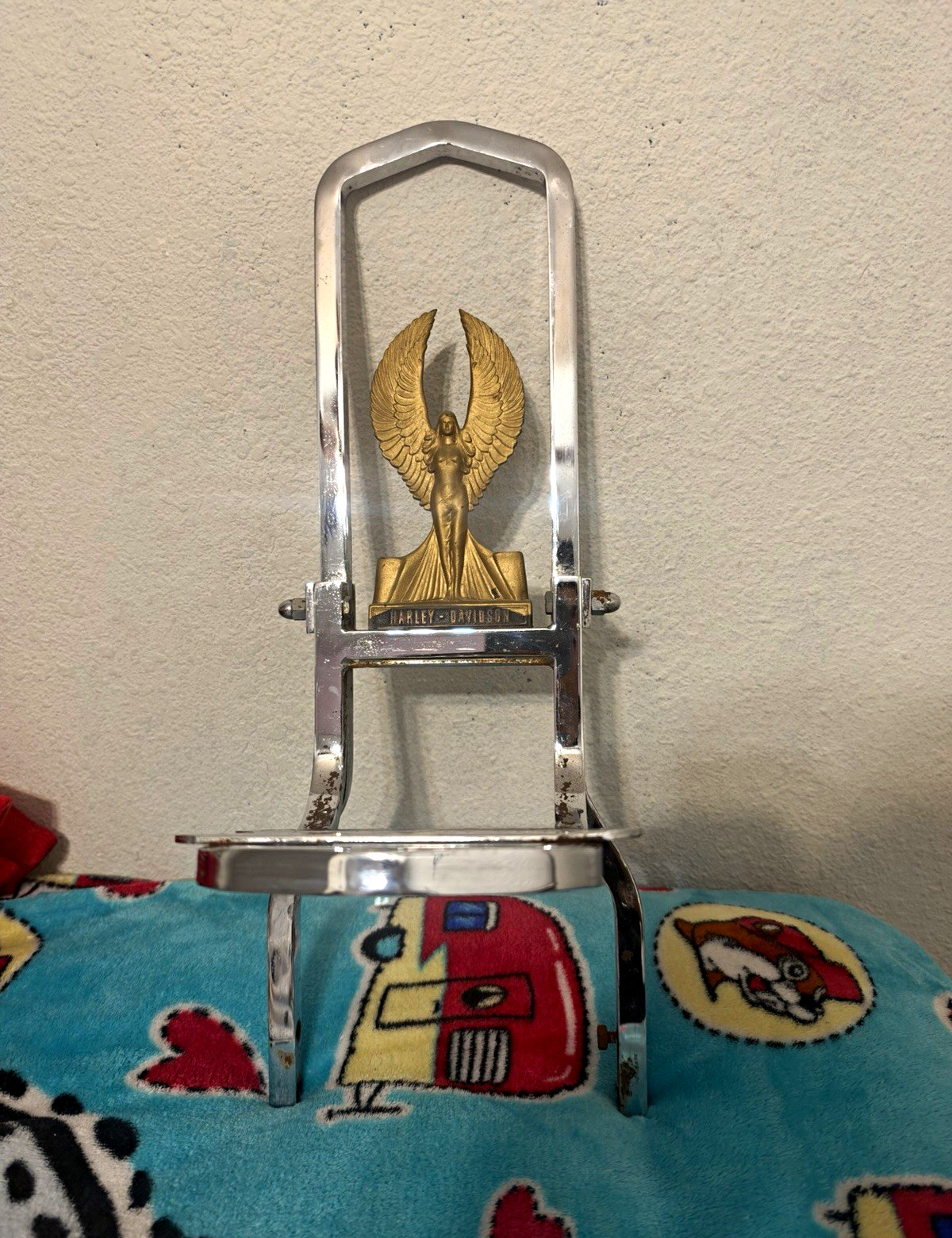 RARE Vintage Harley Davidson 1982 Angel Flying Goddess Insert with Sissy Bar