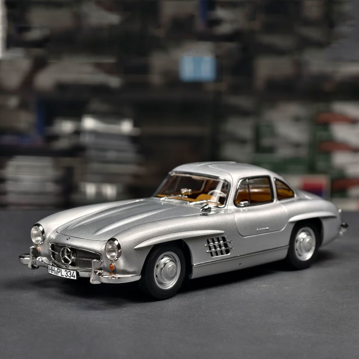 1:18 NOREV Benz 300SL 1954 Silver Gullwing Diecast Model Car