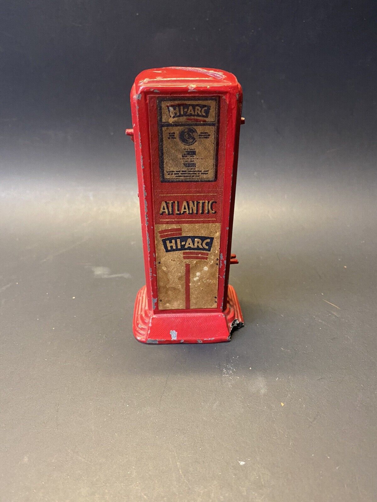 Vintage RARE Atlantic HI-ARC Gasoline Red Advertising Promotional Coin Bank