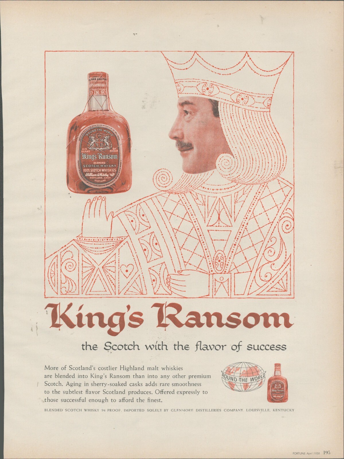 1958 KING\'s RANSOM AD - SCOTCH HIGHLAND MALT 1958 KING\'s RANSOM AD - SCOTCH HIGHLAND MALT