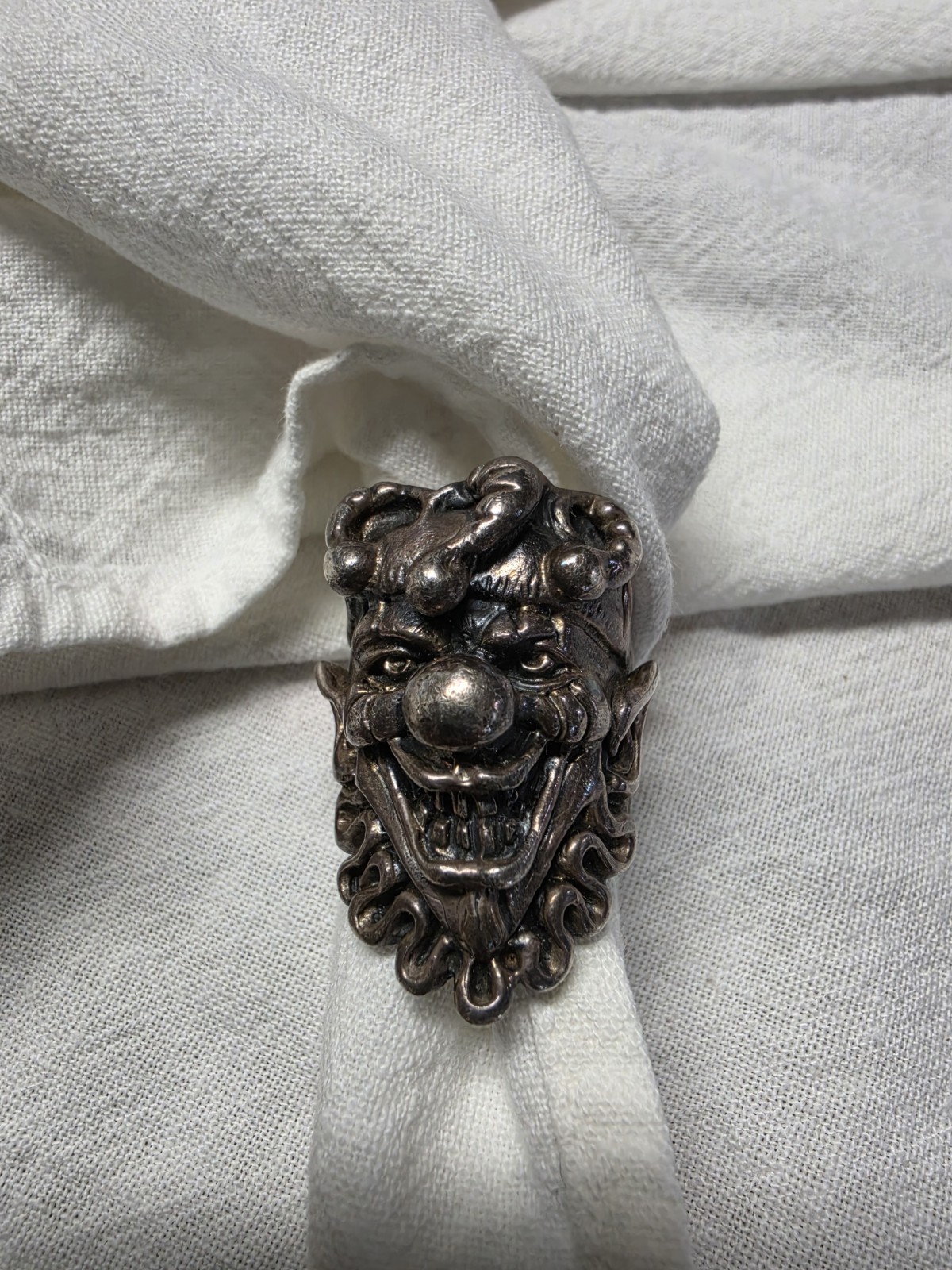 Massive 24g .925 Sterling Silver Joker Harley-Davidson/ Gothic Clown ring sz.8 Massive 24g .925 Sterling Silver Joker Harley-Davidson/ Gothic Clown ring sz.8