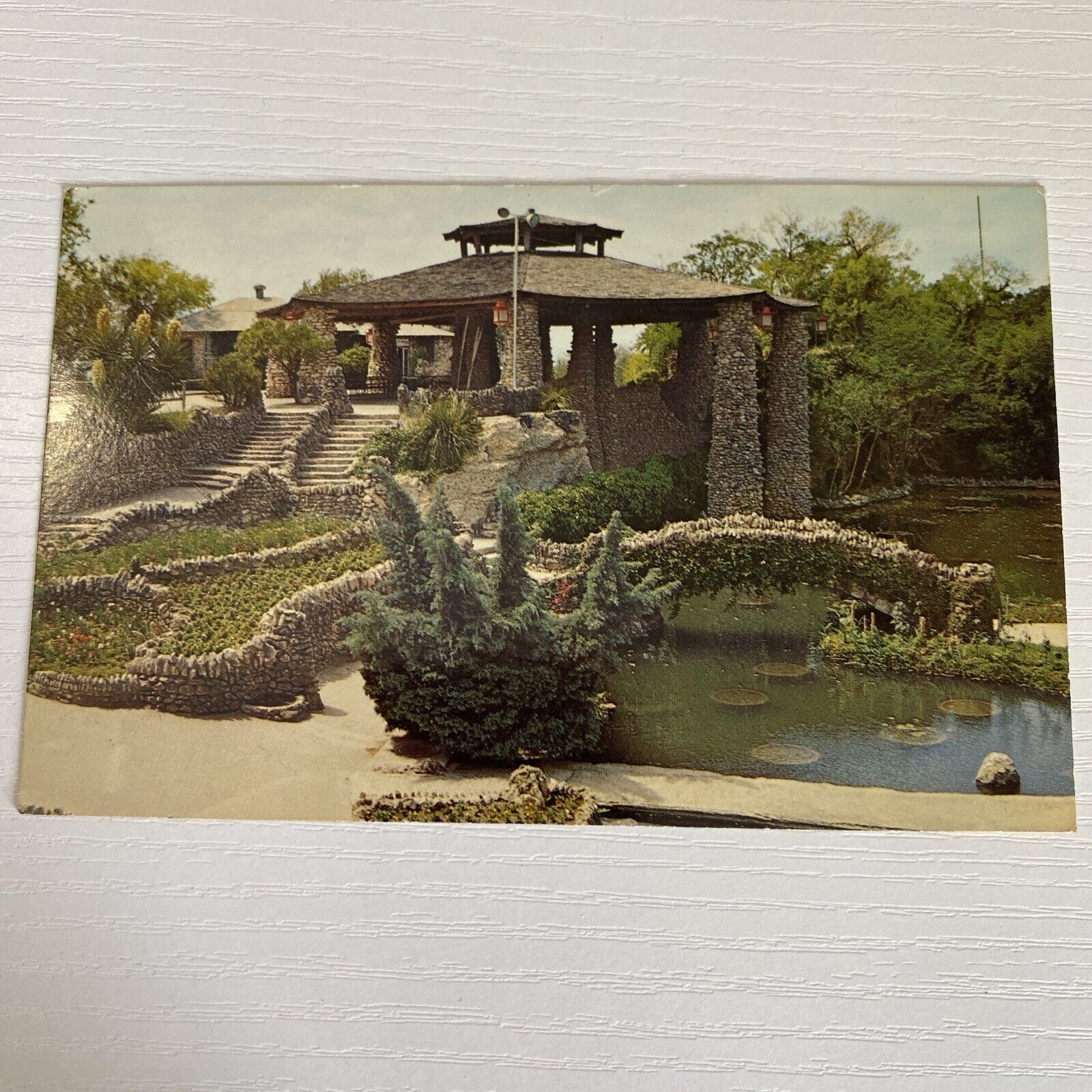 Sunken Gardens San Antonio Texas Vintage Unposted Postcard