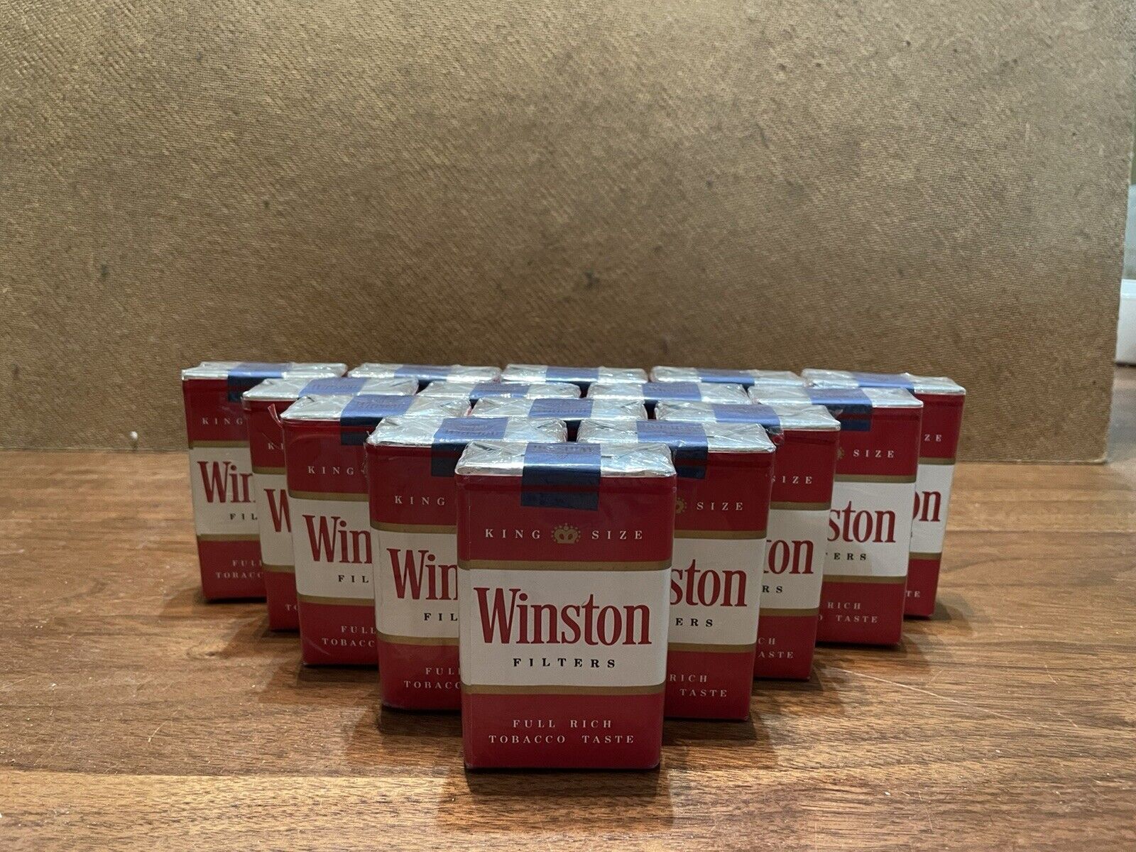 15x Vintage Winston Class A Filters Soft Pack Sealed R. J. Reynolds REPRODUCTION