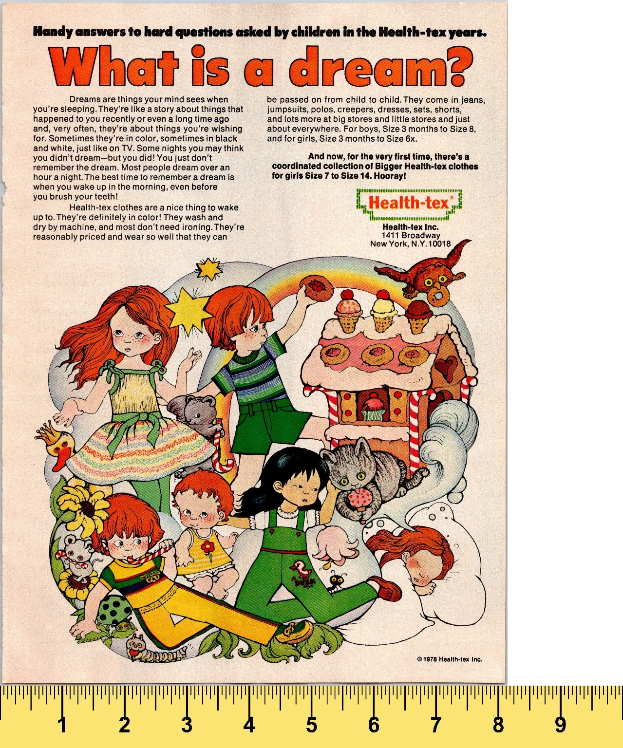 Health-tex Magazine Ad Vintage Original Print 1978 Children's Clothing 8.5x11