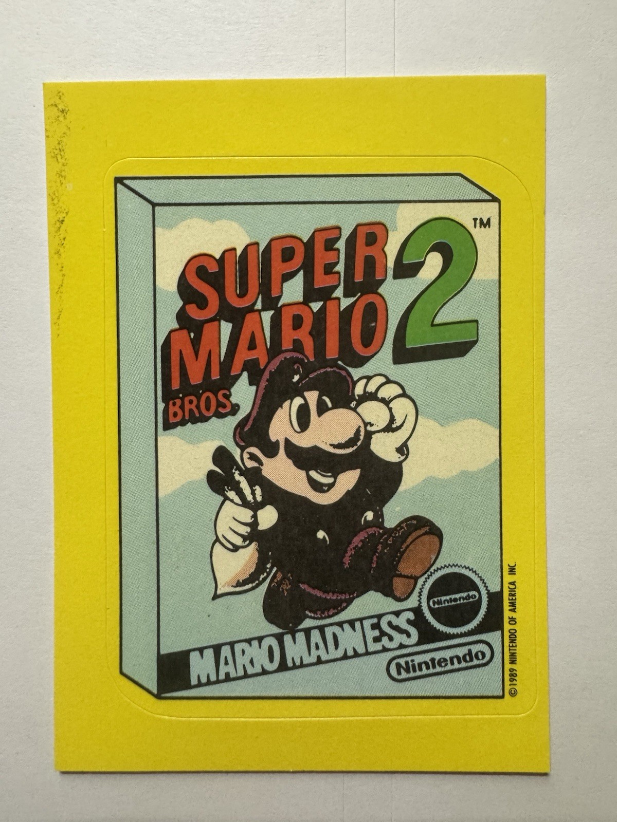 1989 Topps Nintendo Game Tip Cards-Sticker #1 Super Mario Bros 2