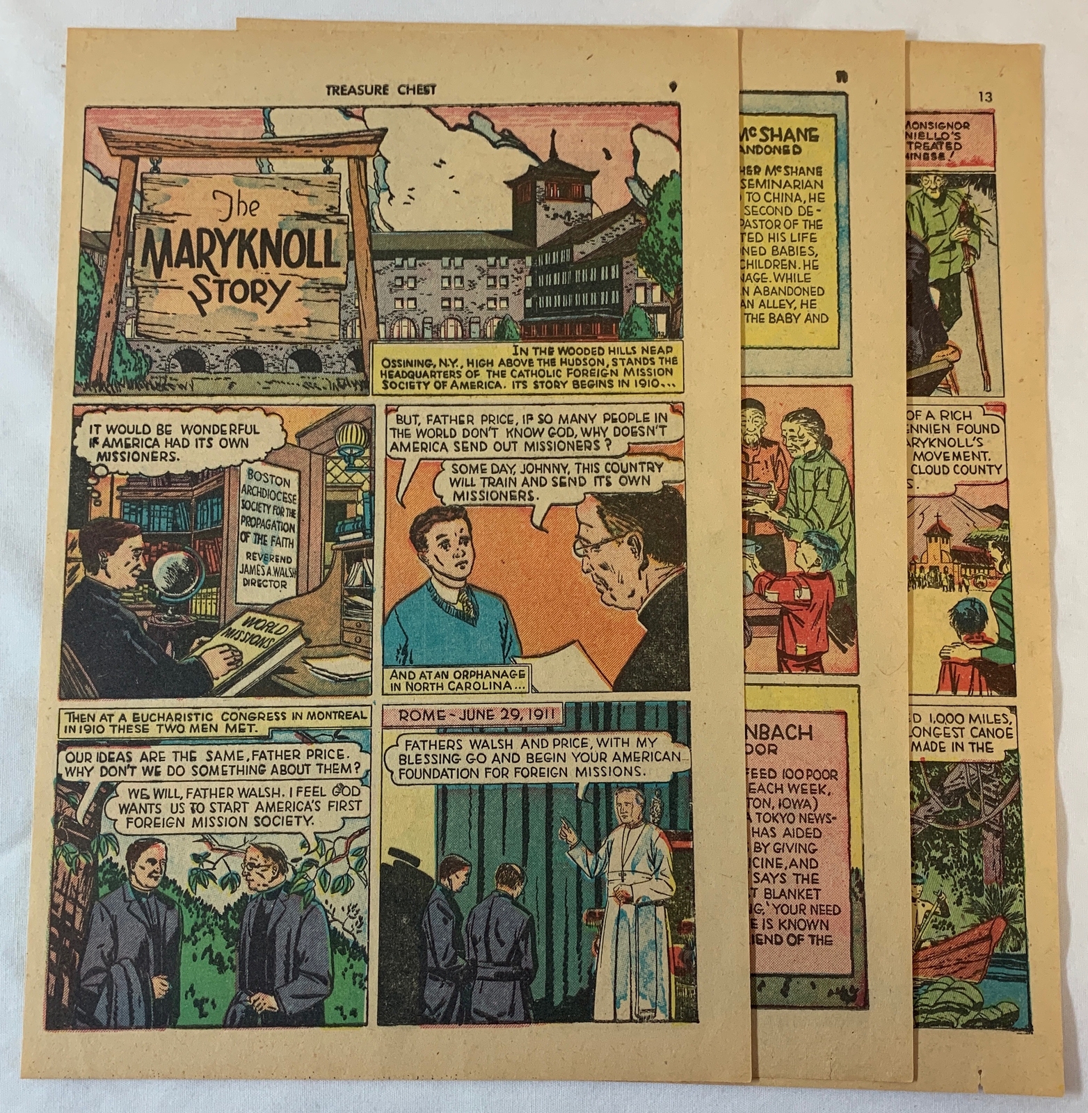 1949 six page cartoon story ~ THE MARYKNOLL STORY