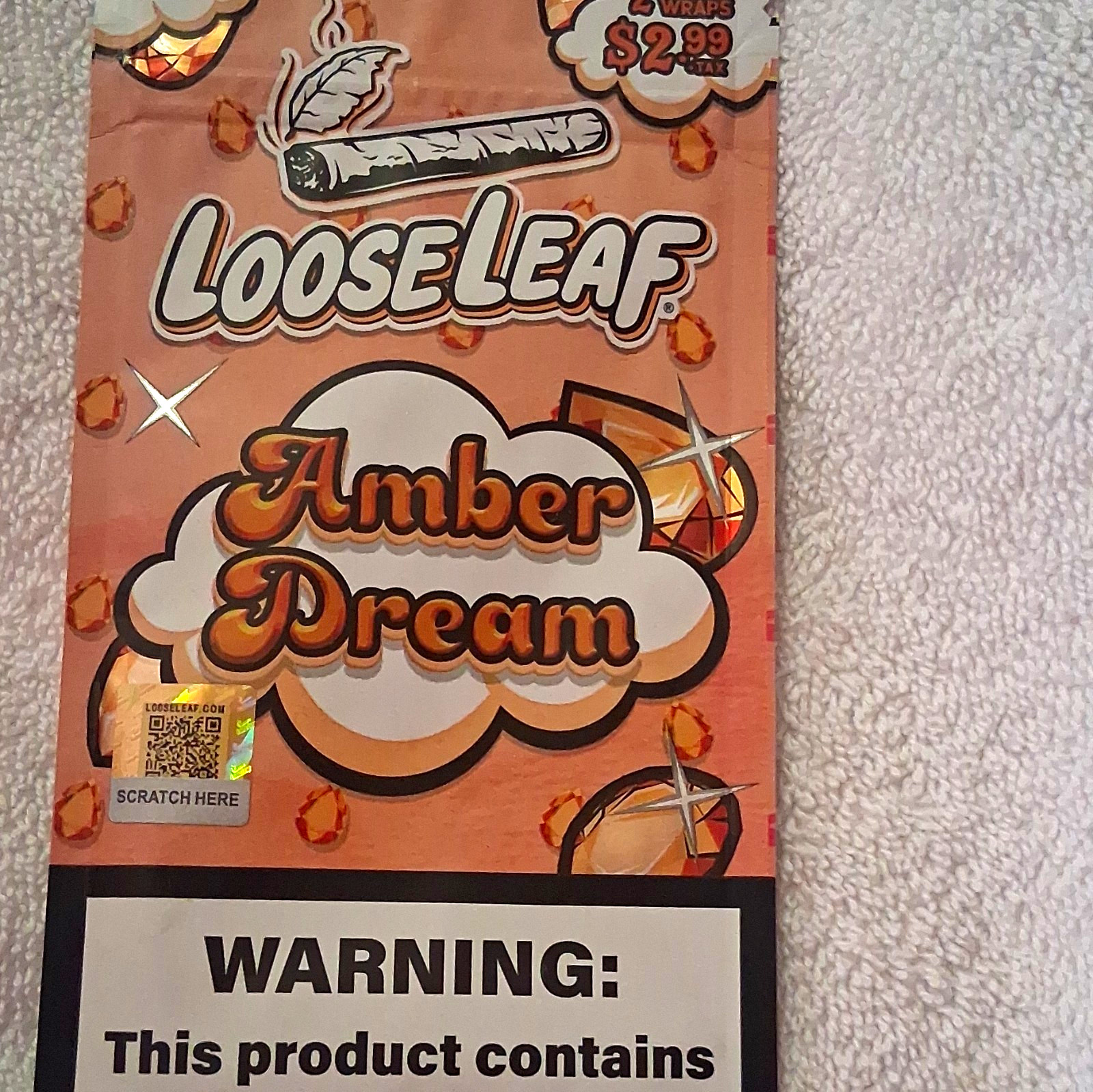 LooseLeaf Amber Dream Natural Leaf Tobacco Wraps – Lot of 5 Sealed 2-Packs 