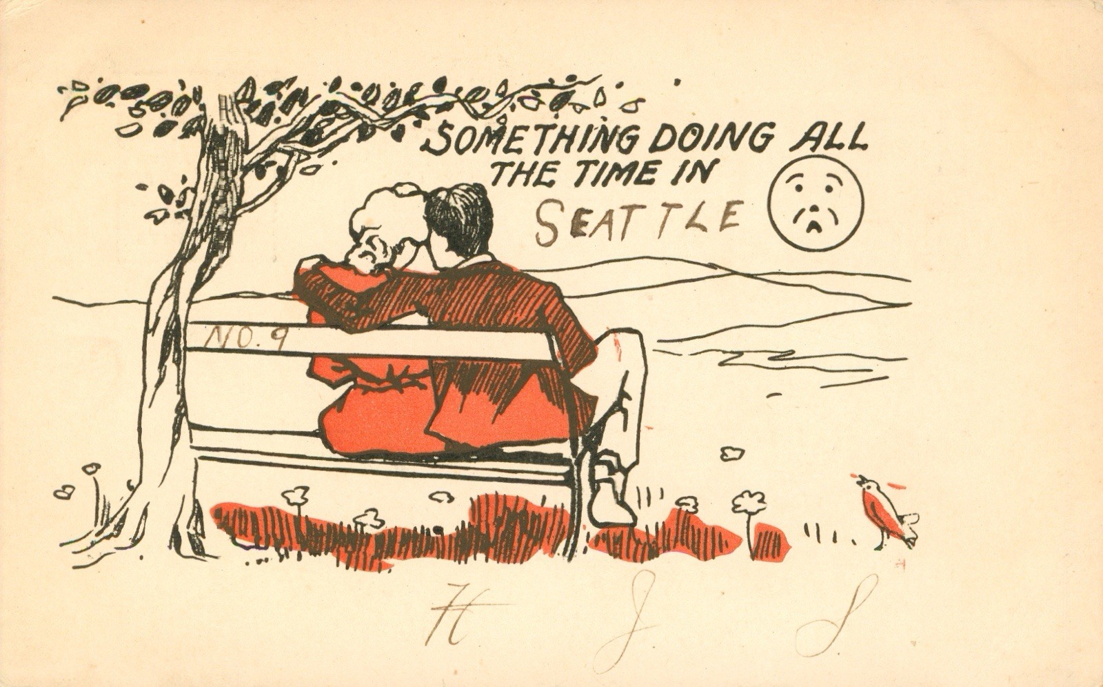 Something Doing All the Time in Seattle, Washington Postcard Antique c1906