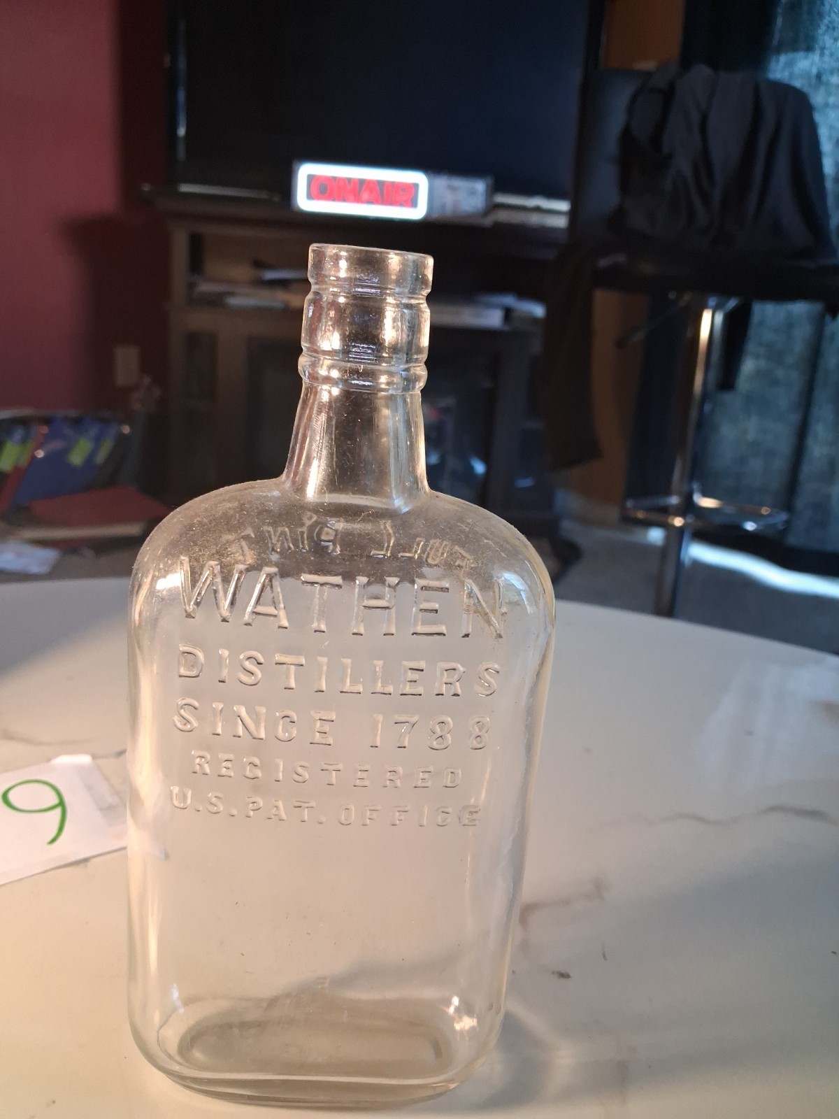 SLING'S🐍SNAKE OIL Antique WATHEN DISTILLERS SINCE 1788 FULL PINT Liquor Bottle