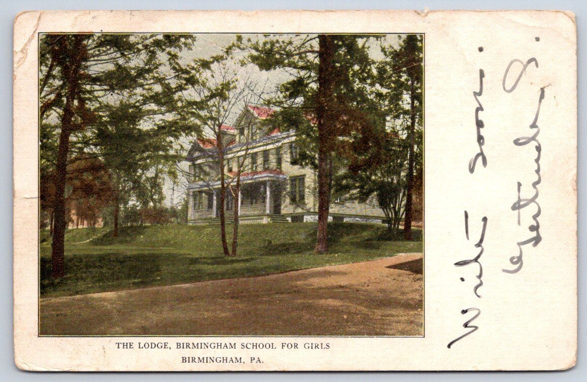 Antique Pennsylvania Postcard BIRMINGHAM School For Girls 1903