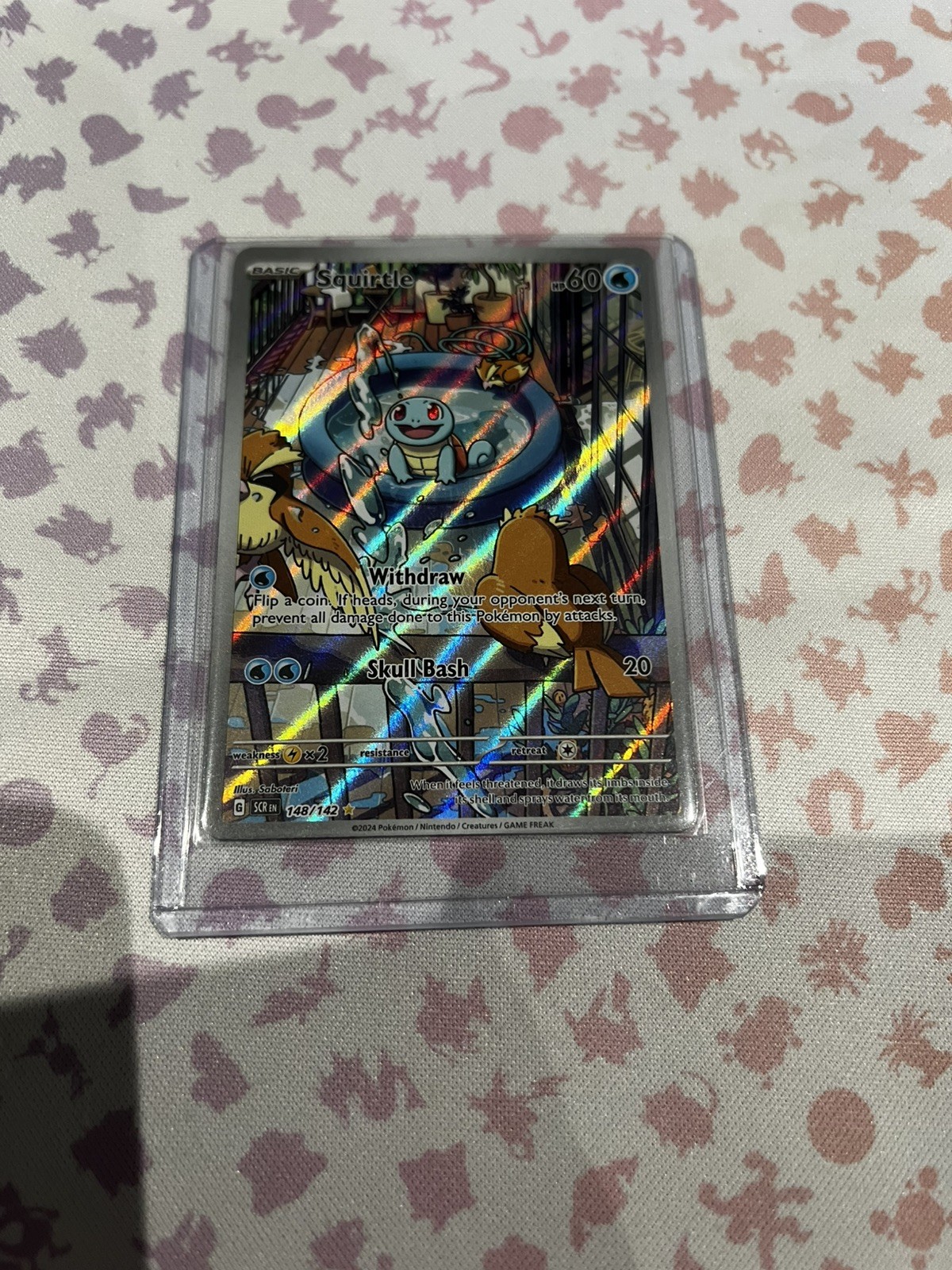 Pokemon TCG Squirtle SCR 148/142 Stellar Crown Illustration Rare