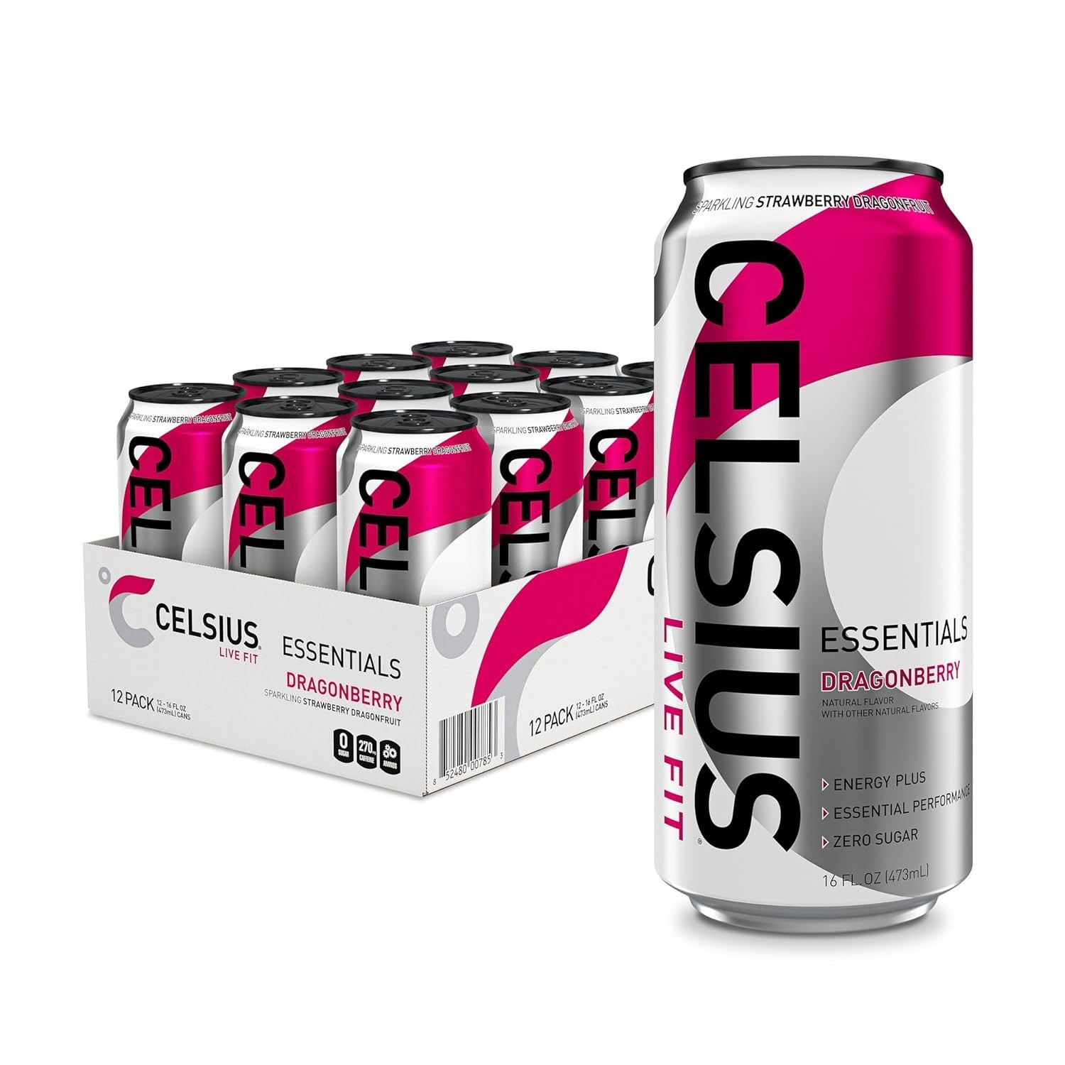 ESSENTIALS™ Sparkling Dragonberry, Sugar Free Performance Energy Drink, 16 Fl