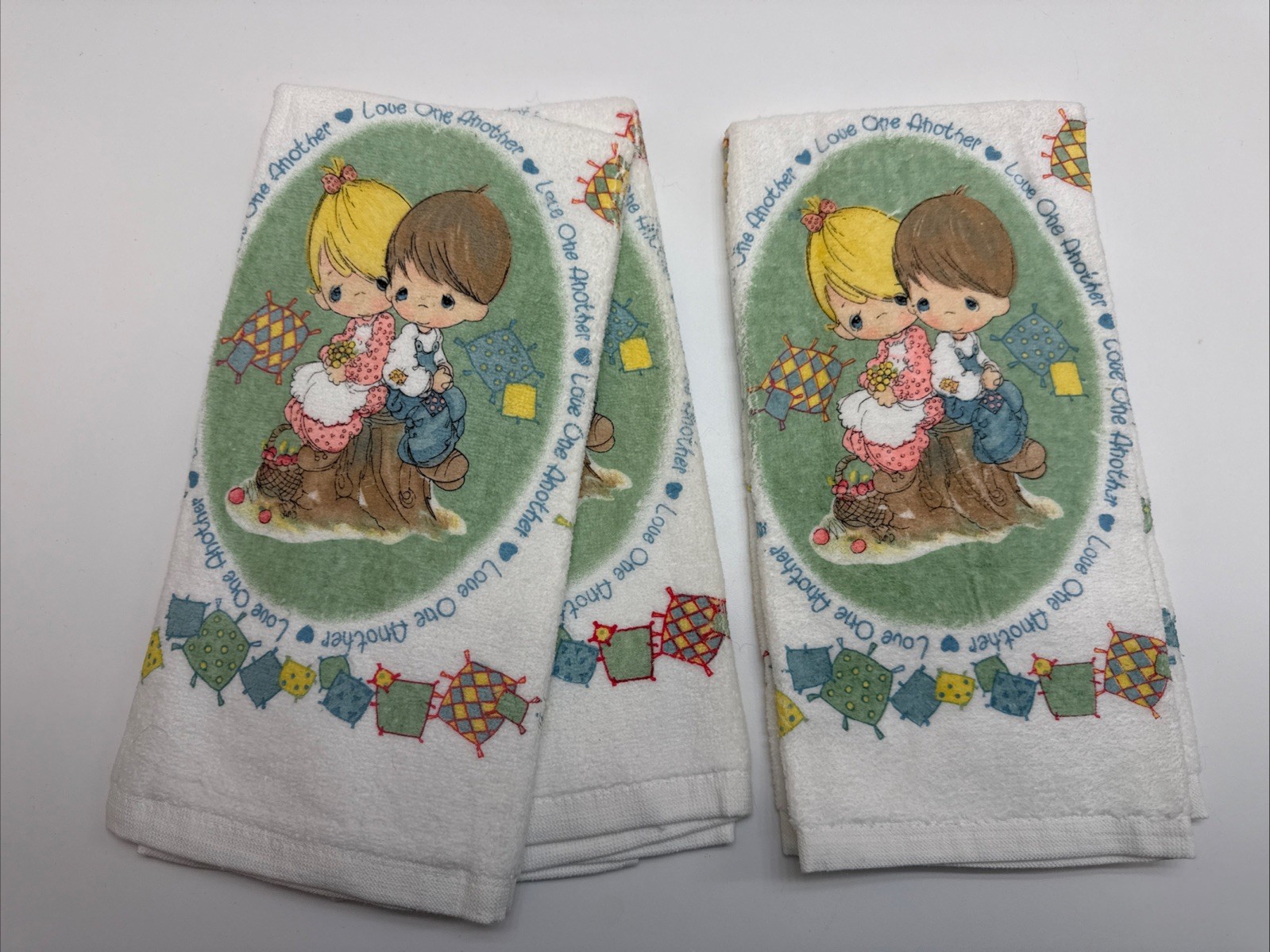 NWTs Vintage Precious Moments Kitchen Towels - 3  Kitchen Towels