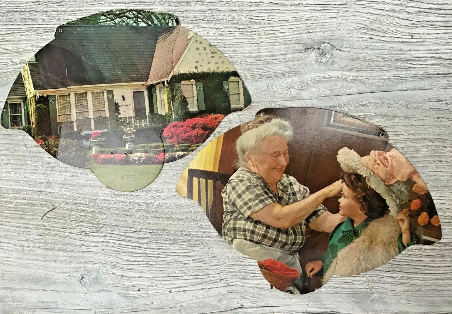 2 Vintage 1959 Van Wert County Fair Ohio Advertising Folding Picture Fans