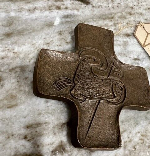 Echte Bronze Cross With Sea Lion Made In Germany 987 With Tag