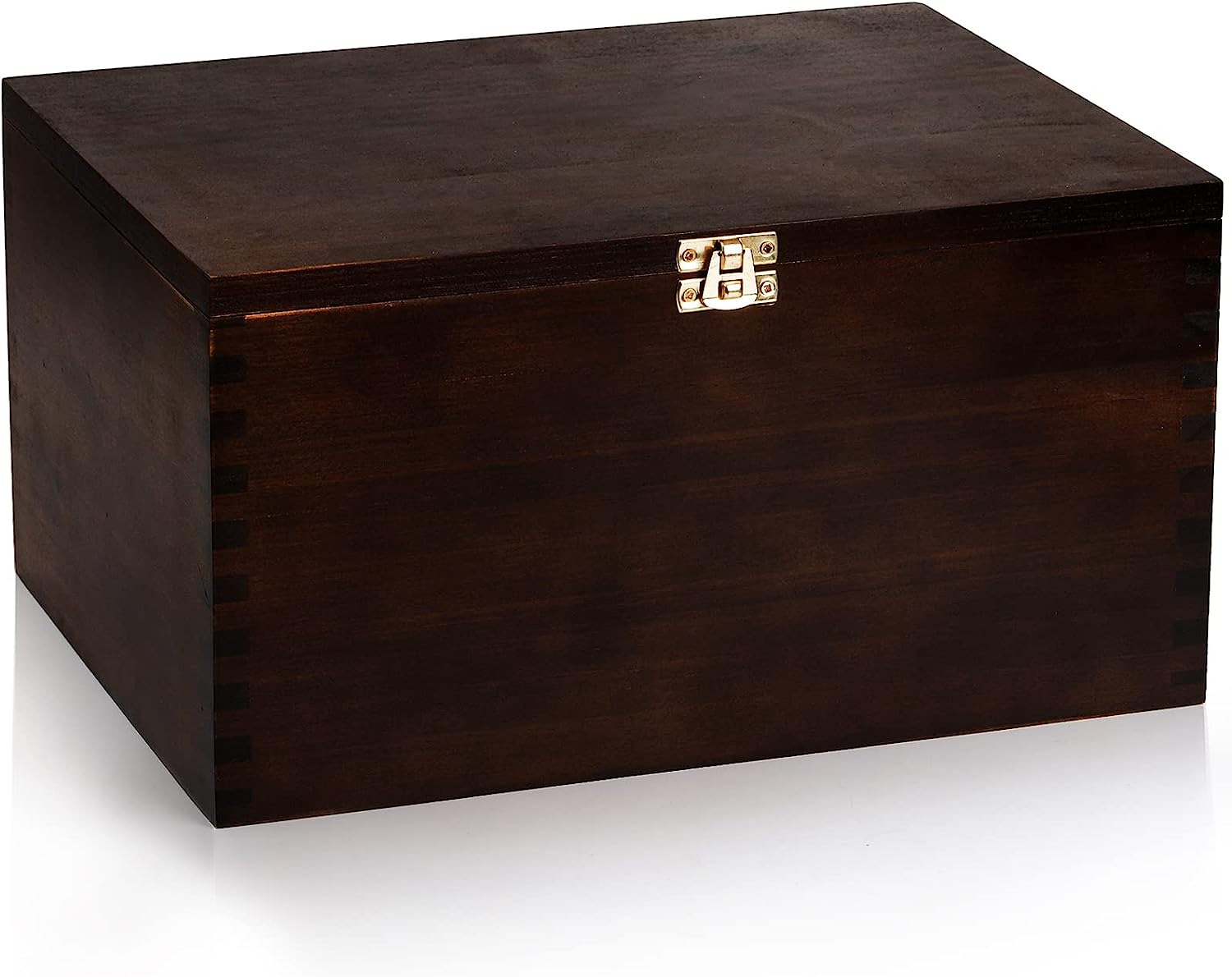 Yesland Wooden Large Storage Box, Keepsake Box, Gift Box With Hinged Lid 