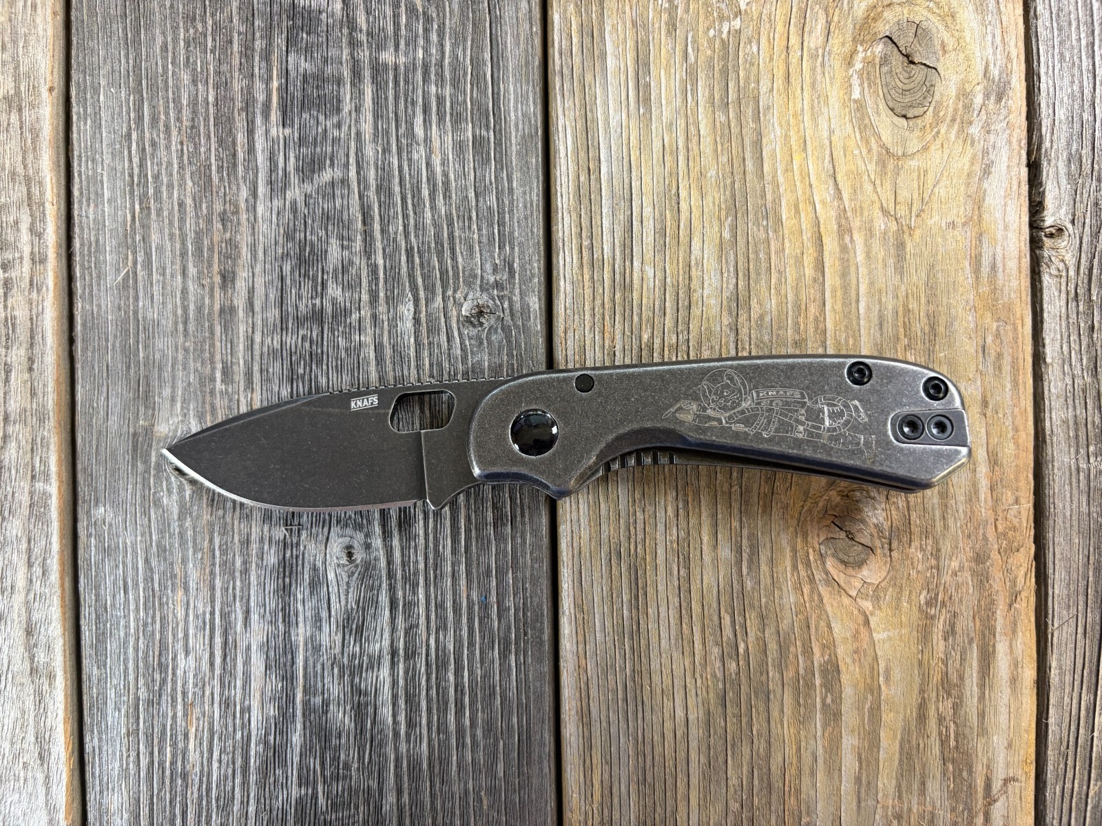 KNAFS LANDER 5 Black Stonewash Sfank Cat Custom (No Box)