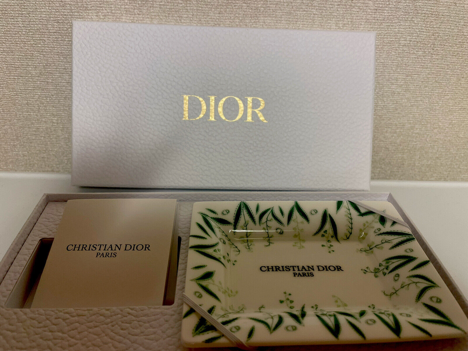 Maison Christian Dior Mini Tray Elegant Decor Piece 9.5x12.5cm (Soap Not Incl)