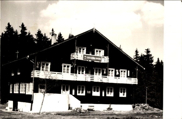 Postcard Plešivec Plessberg Abertamy Abertham region Karlovy Vary, mountain hotel... - 5145838