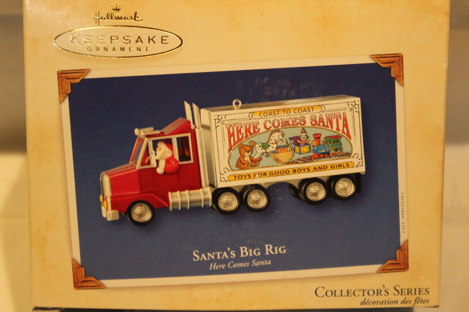 2003 SANTA\'S BIG RIG Here Comes Santa Hallmark Ornament Collector Series