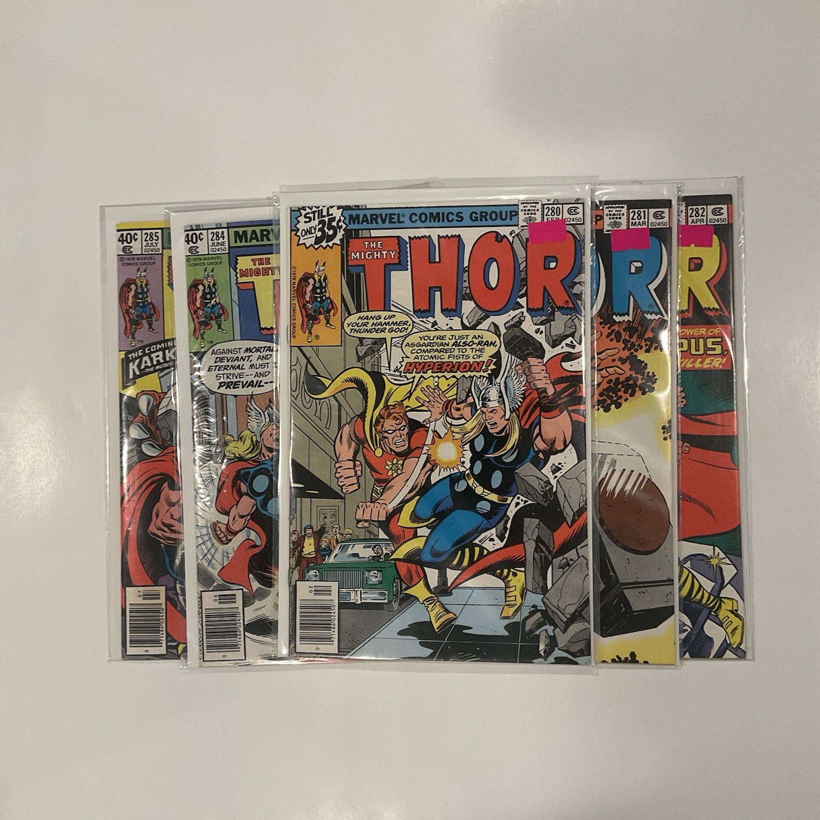 Thor Lot 280 281 282 284 285 287 289 292 295 298 299 Vf-Nm 1978 Marvel