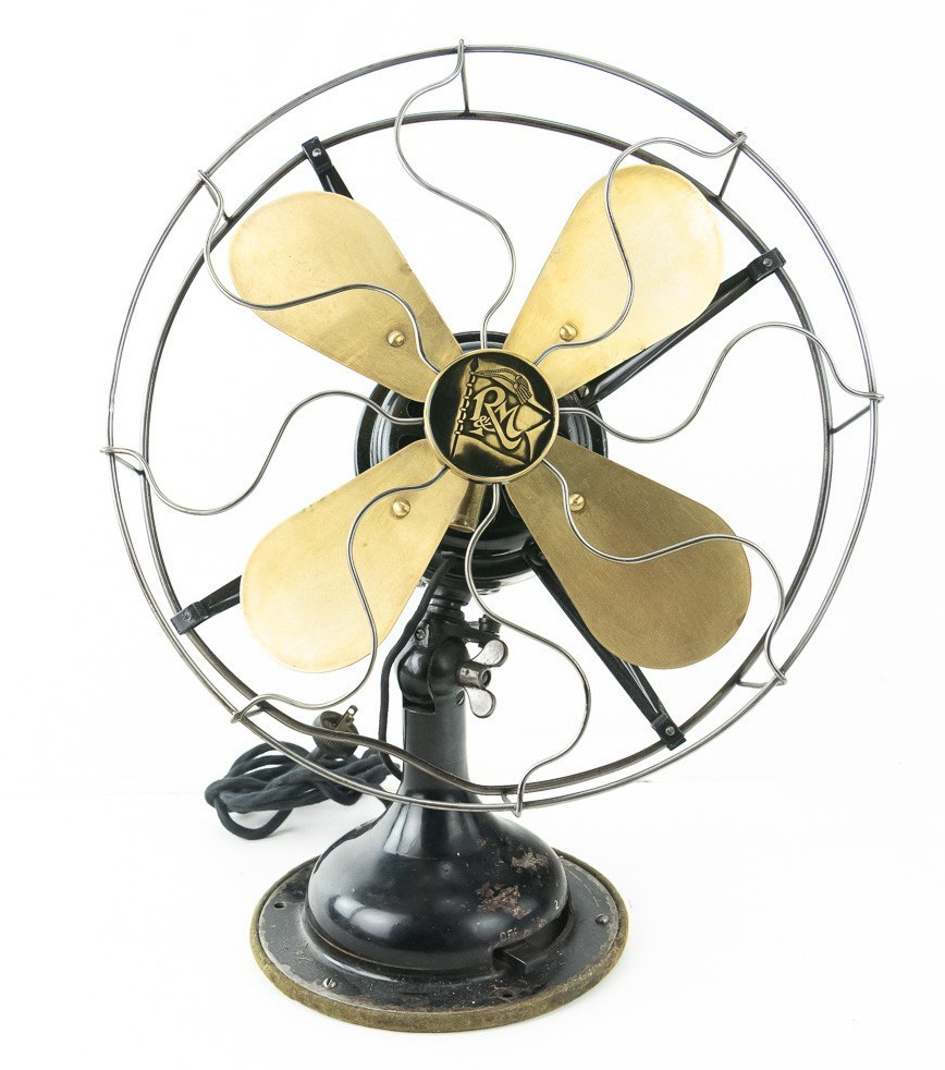 Antique Robbins & Myers Model 2410 4 Blade Brass Table Fan Not Working Antique Robbins & Myers Model 2410 4 Blade Brass Table Fan Not Working