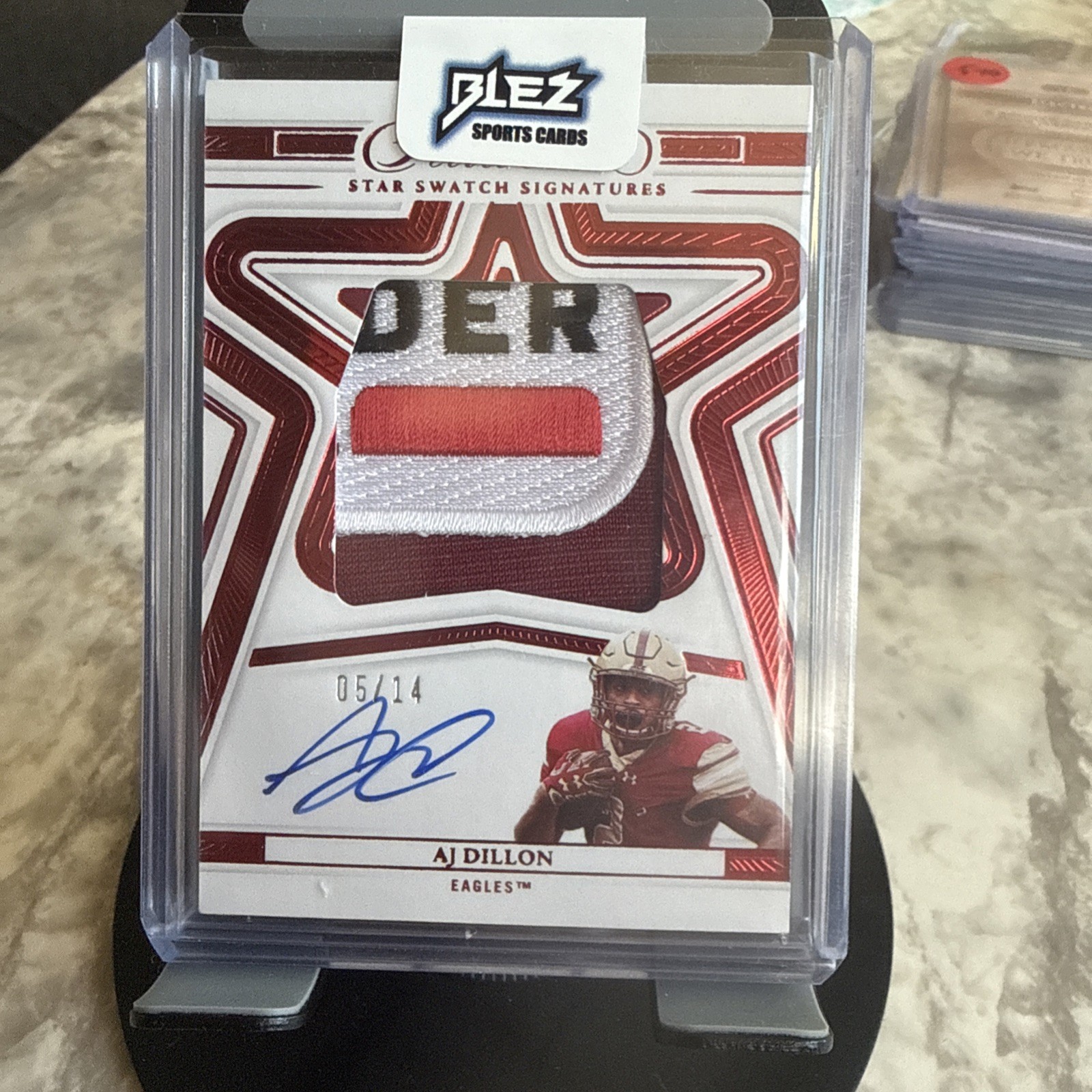 2023 Flawless Collegiate AJ Dillon AUTO Star Swatch Signatures /14 2023 Flawless Collegiate AJ Dillon AUTO Star Swatch Signatures /14