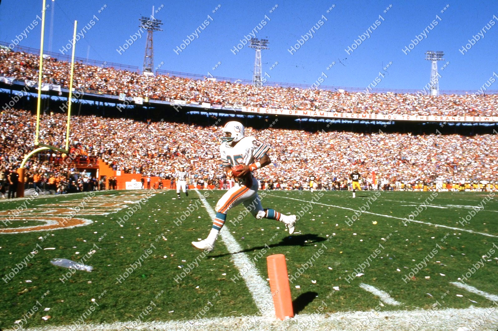 Miami Dolphins Mark Duper Super Bowl NFL Football 1985 Original 35mm Photo Slide