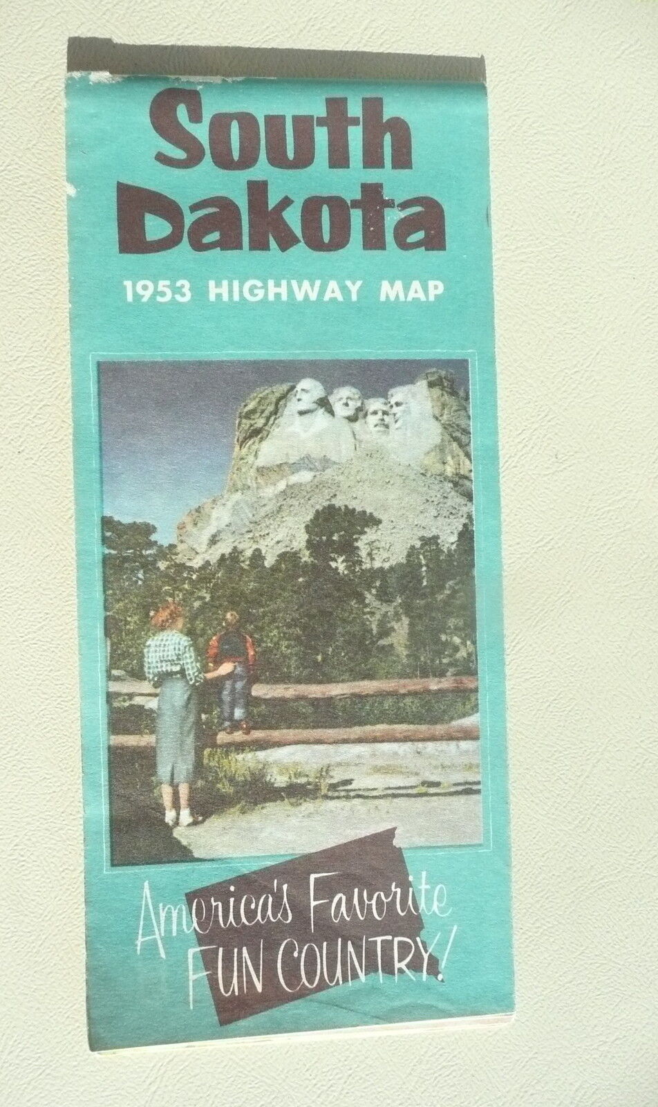 1953 South Dakota  official highway state road  map