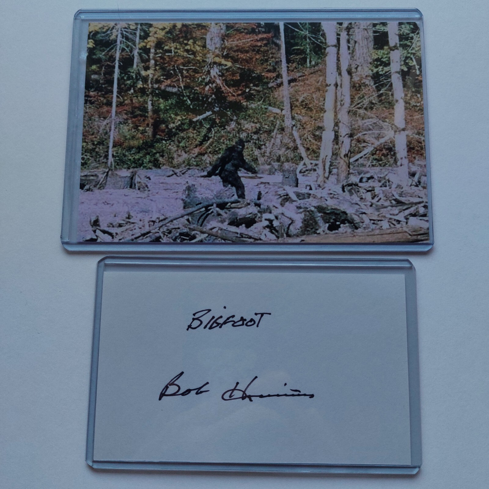 1967 Bigfoot suit actor Bob Heironimus signed 3x5 index card