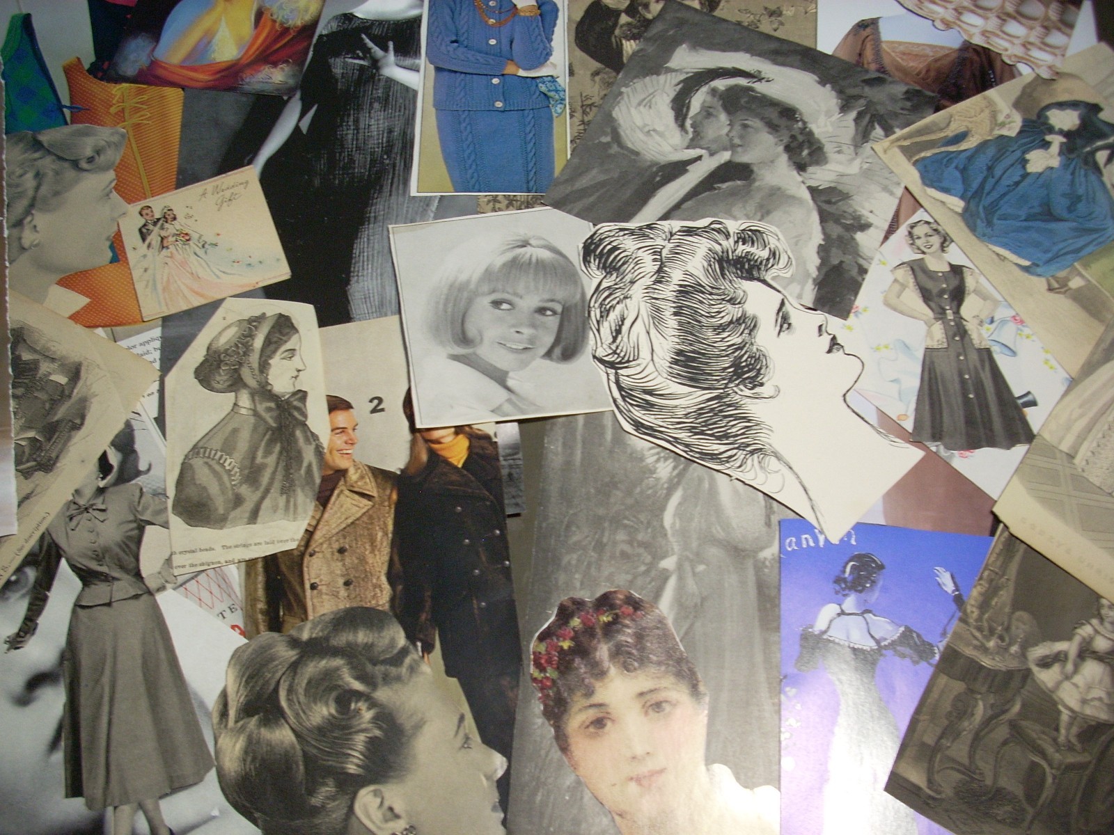 26 Pc Ephemera Pack Antique Vtg 100 Years of Fashion Collage Junk Journals+++++