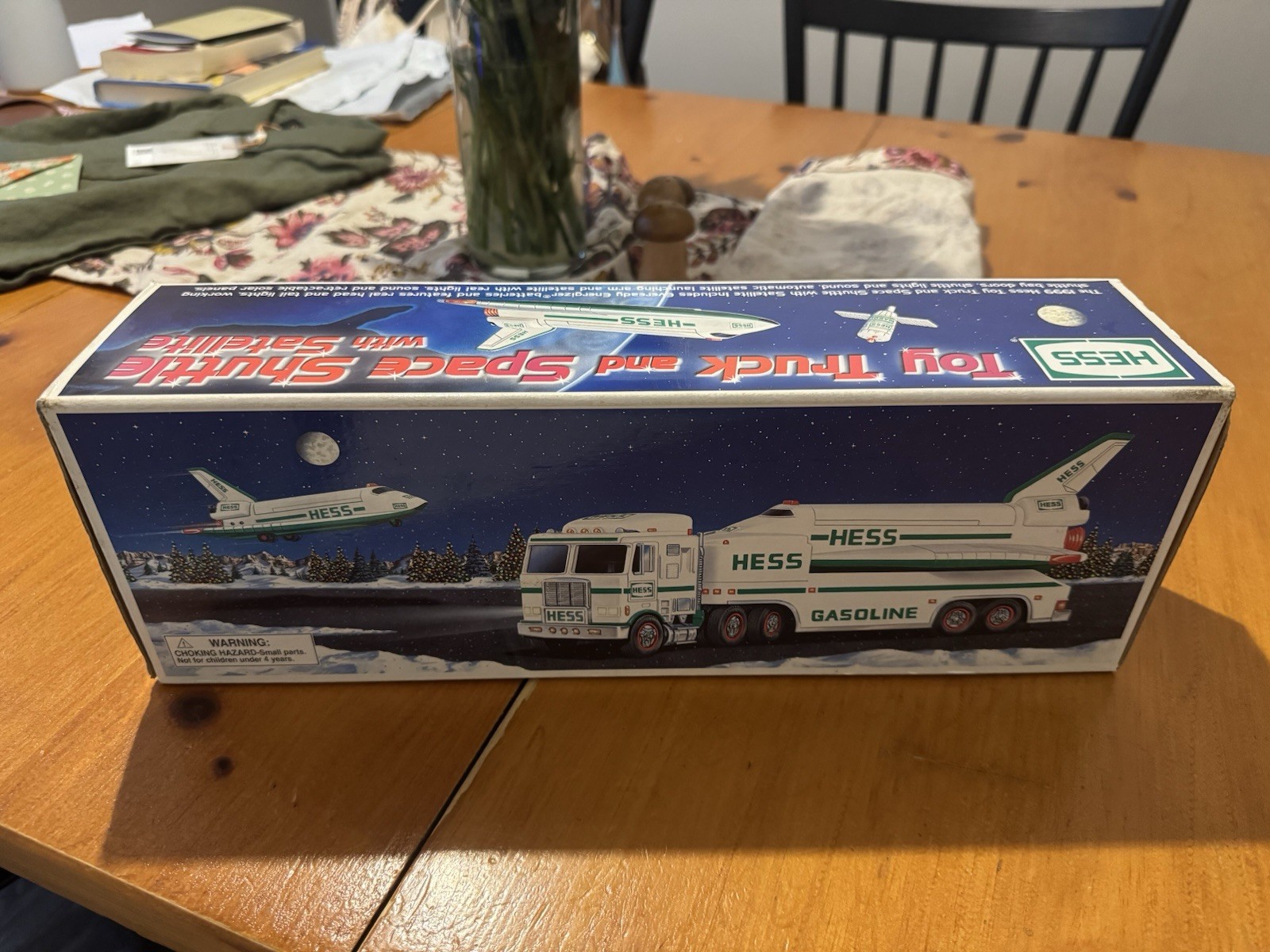 1999 Hess Truck and Space Shuttle with Satellite Collectible Vintage Item