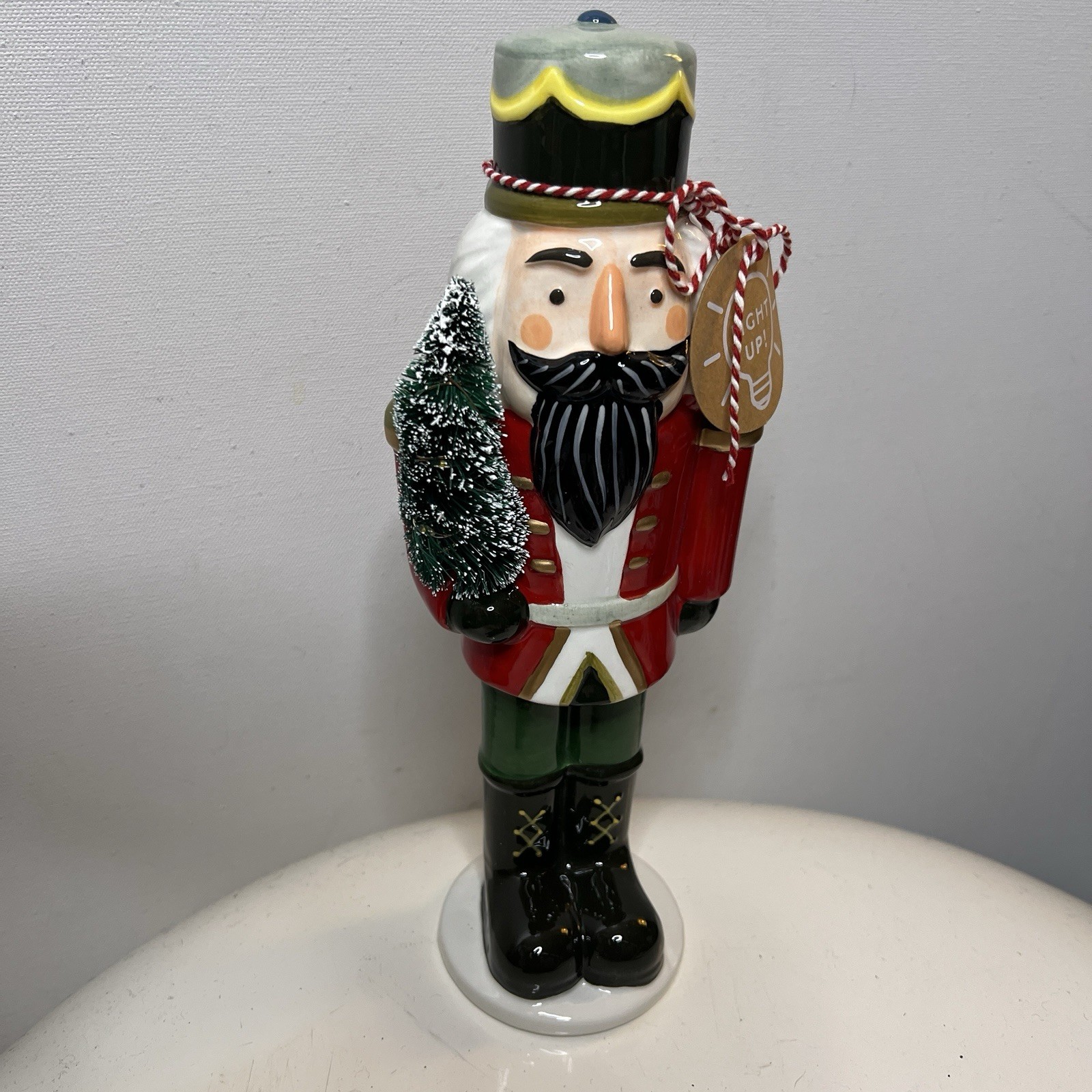 New LED Nutcracker Sitter Large Light Up Mud Pie 40030503L Brand New In Box